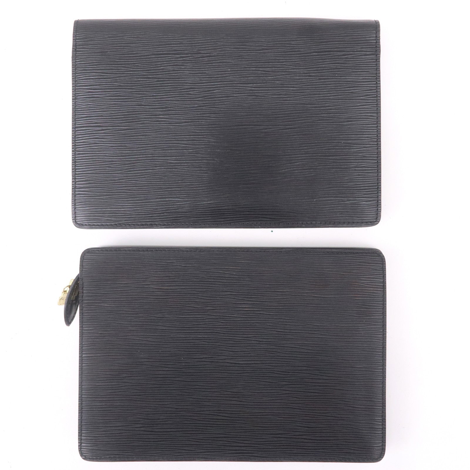 Louis Vuitton Set of 2 Epi Clutch Bag Black M52612 M52522