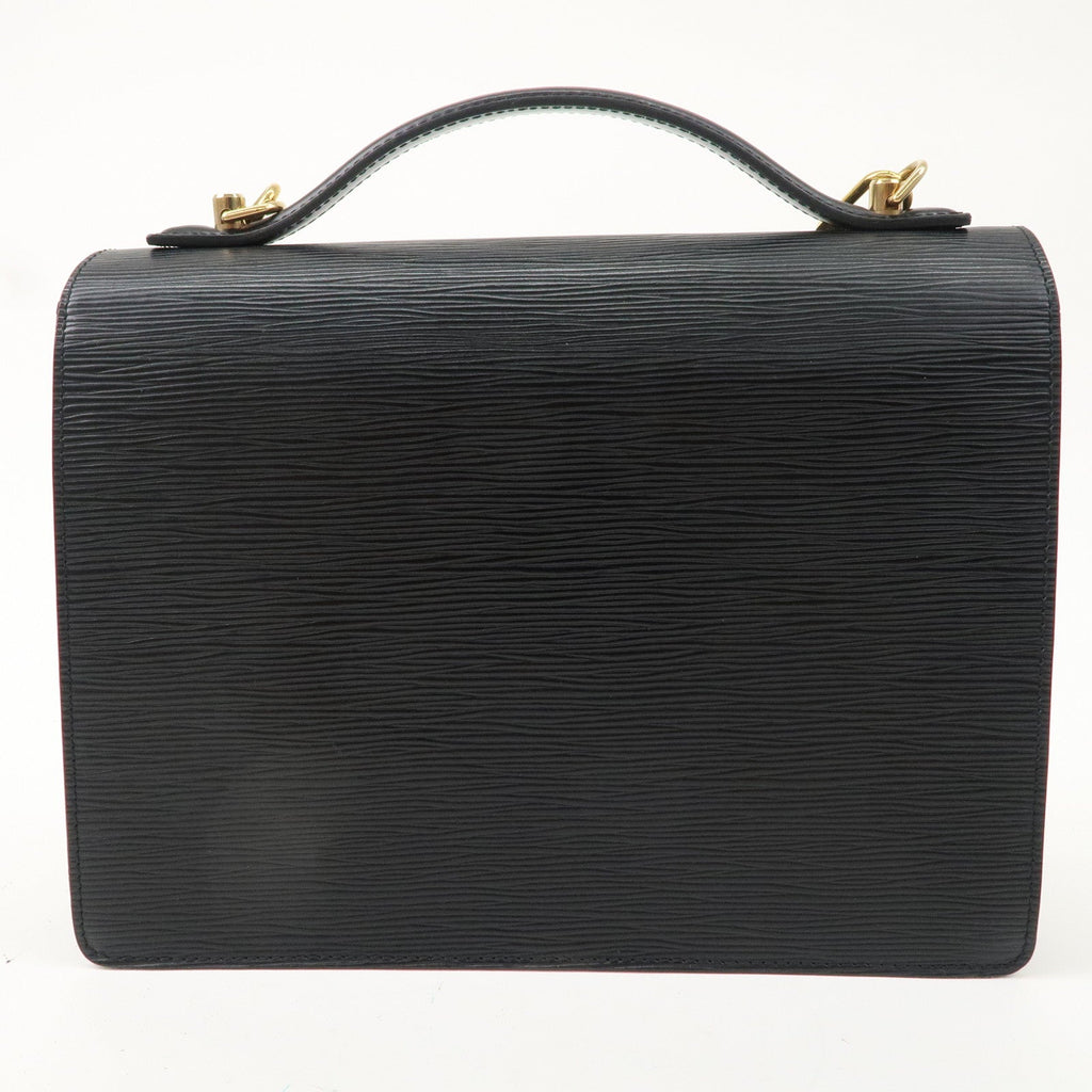 Louis Vuitton Epi Monceau Hand Bag Black Noir M52792