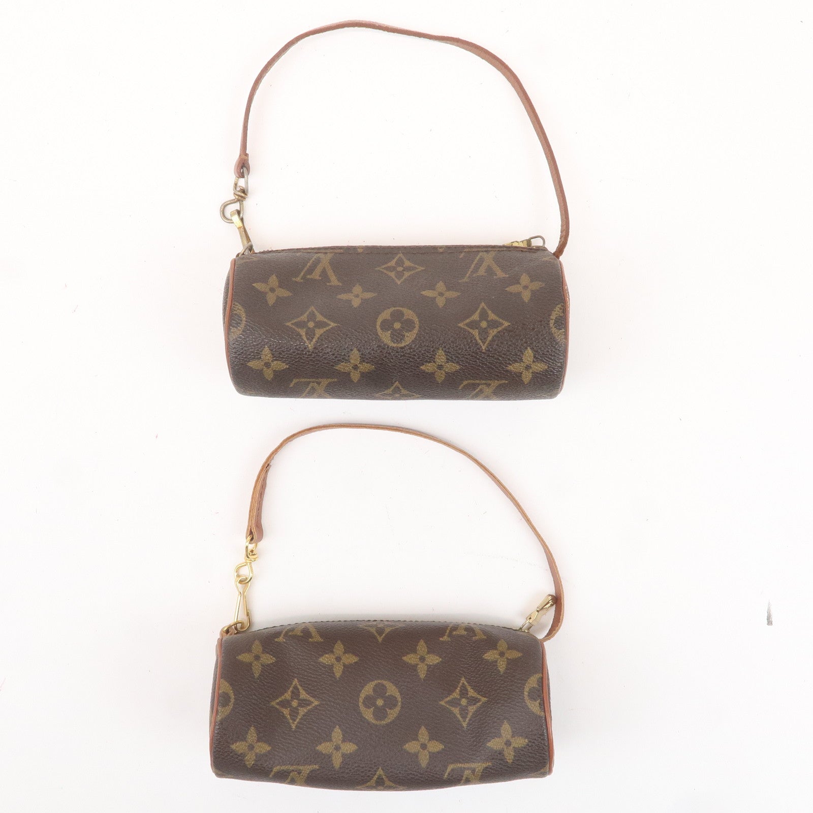Louis Vuitton Set of 2 Monogram Pouch for Papillon Bag Brown