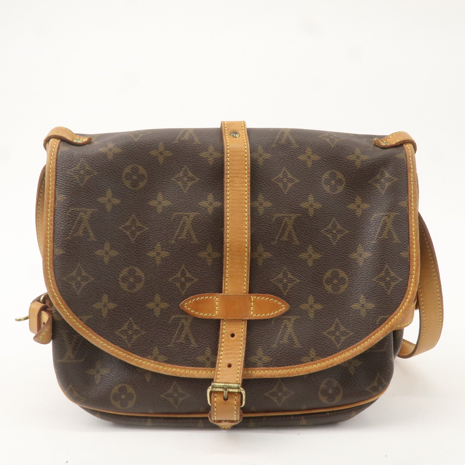 Louis Vuitton Monogram Saumur 30 Shoulder Bag Brown M42256