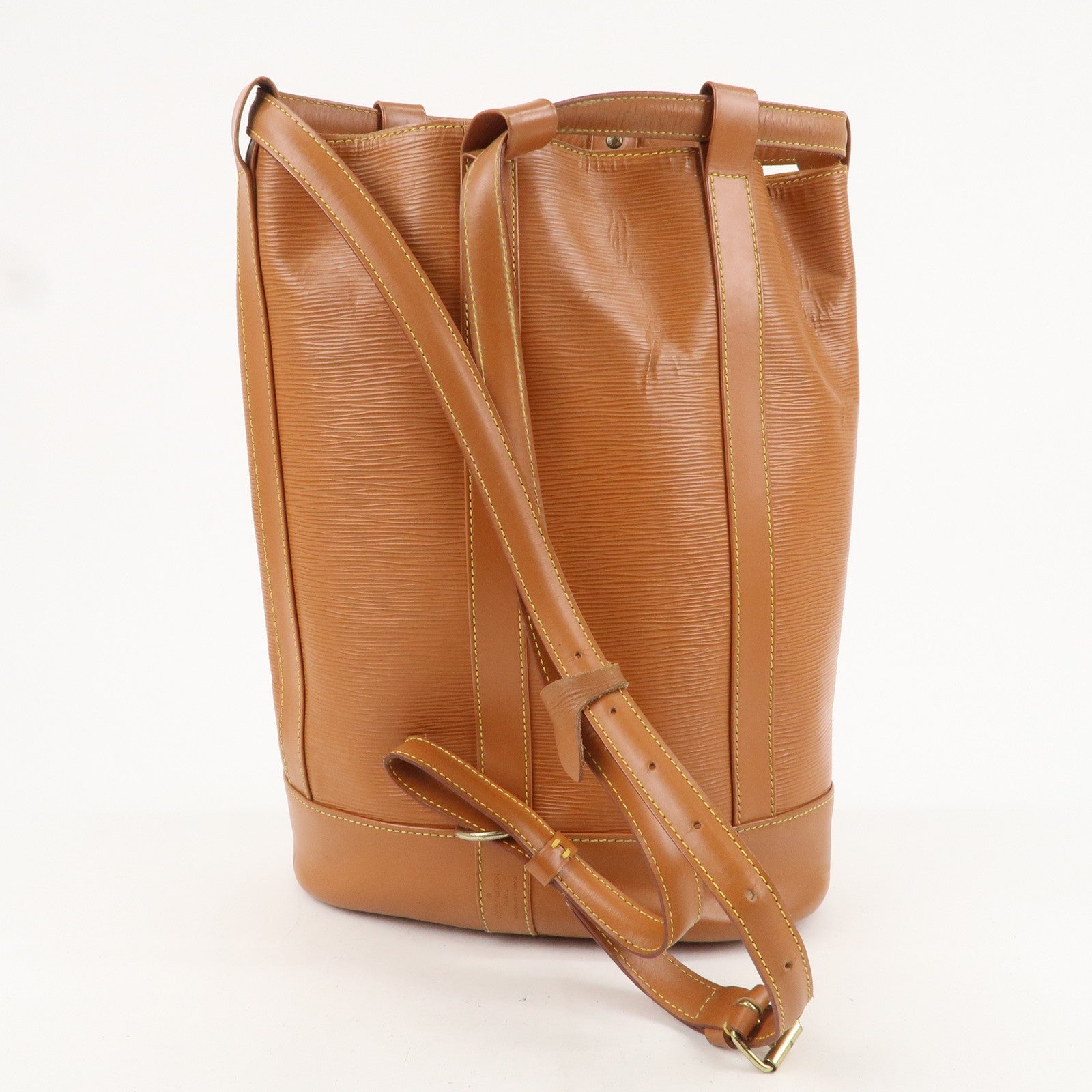 Louis Vuitton Epi Randonnee PM Laundry Bag Zipang Gold M52358