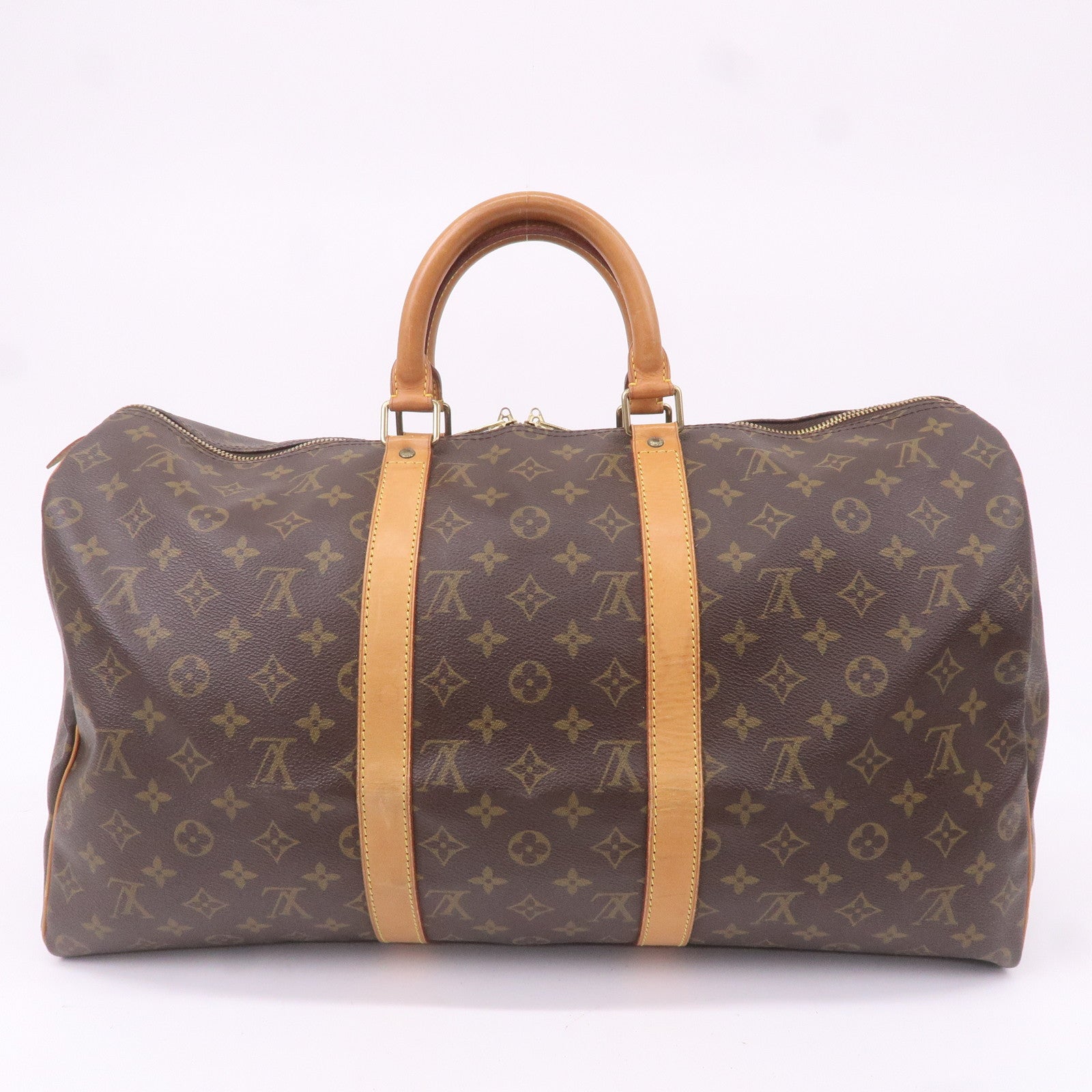Louis Vuitton Monogram Keep All 50 Boston Bag Brown M41426