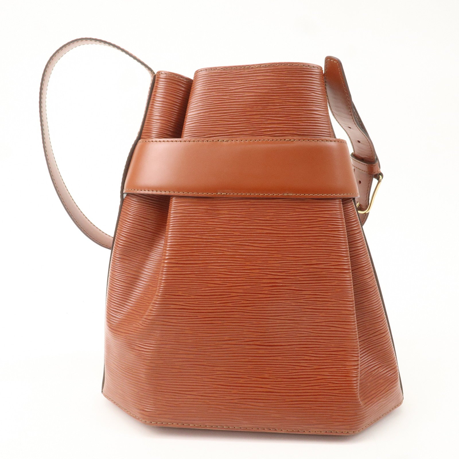 Louis Vuitton Epi Sac D'epaule PM Bucket Bag Kenya Brown M80203