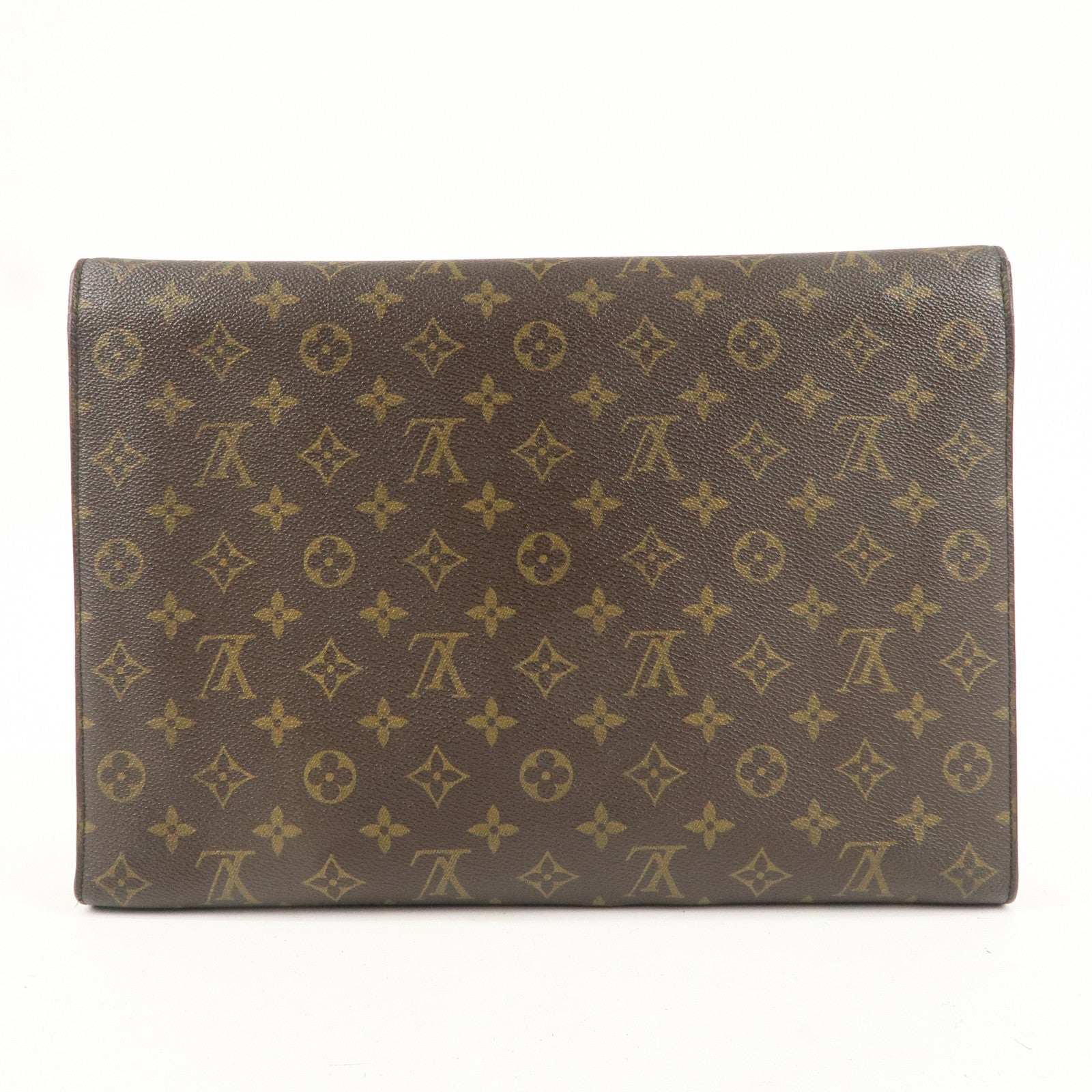 Louis Vuitton Monogram Porte Envelope Clutch Bag Brown M51801