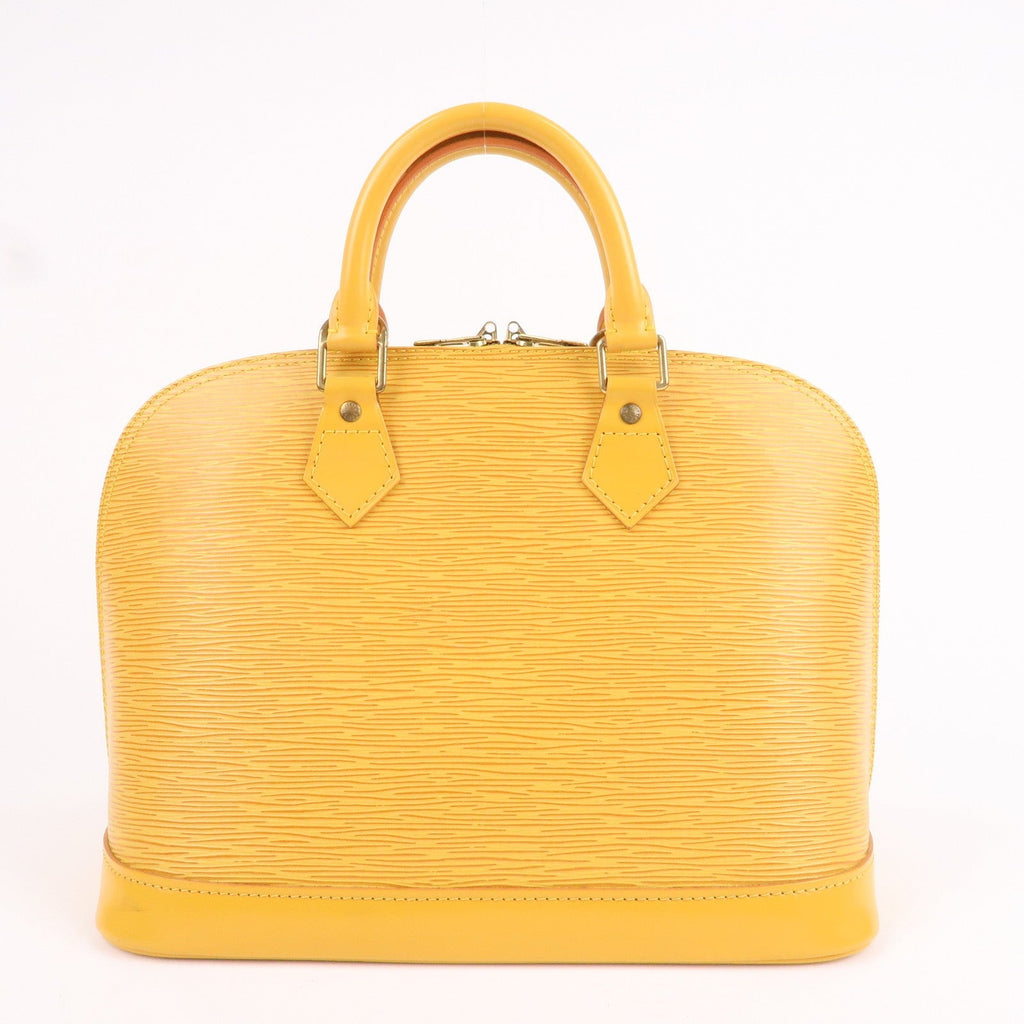 Louis Vuitton Epi Alma PM Hand Bag Tassili Yellow M52149
