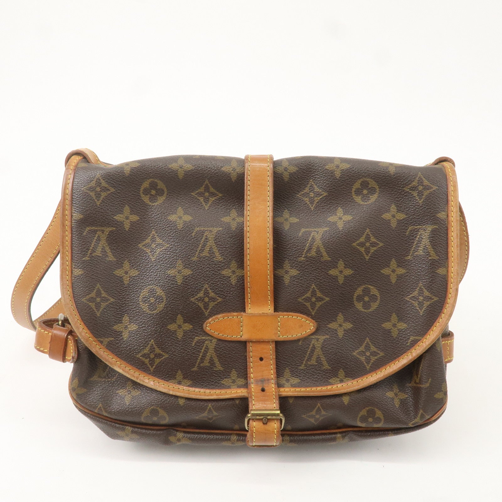 Louis Vuitton Monogram Saumur 30 Shoulder Bag Brown M42256
