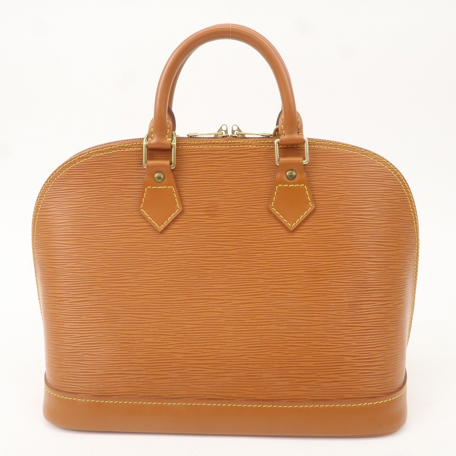 Louis Vuitton Epi Leather Alma Hand Bag Zipang Gold M52148