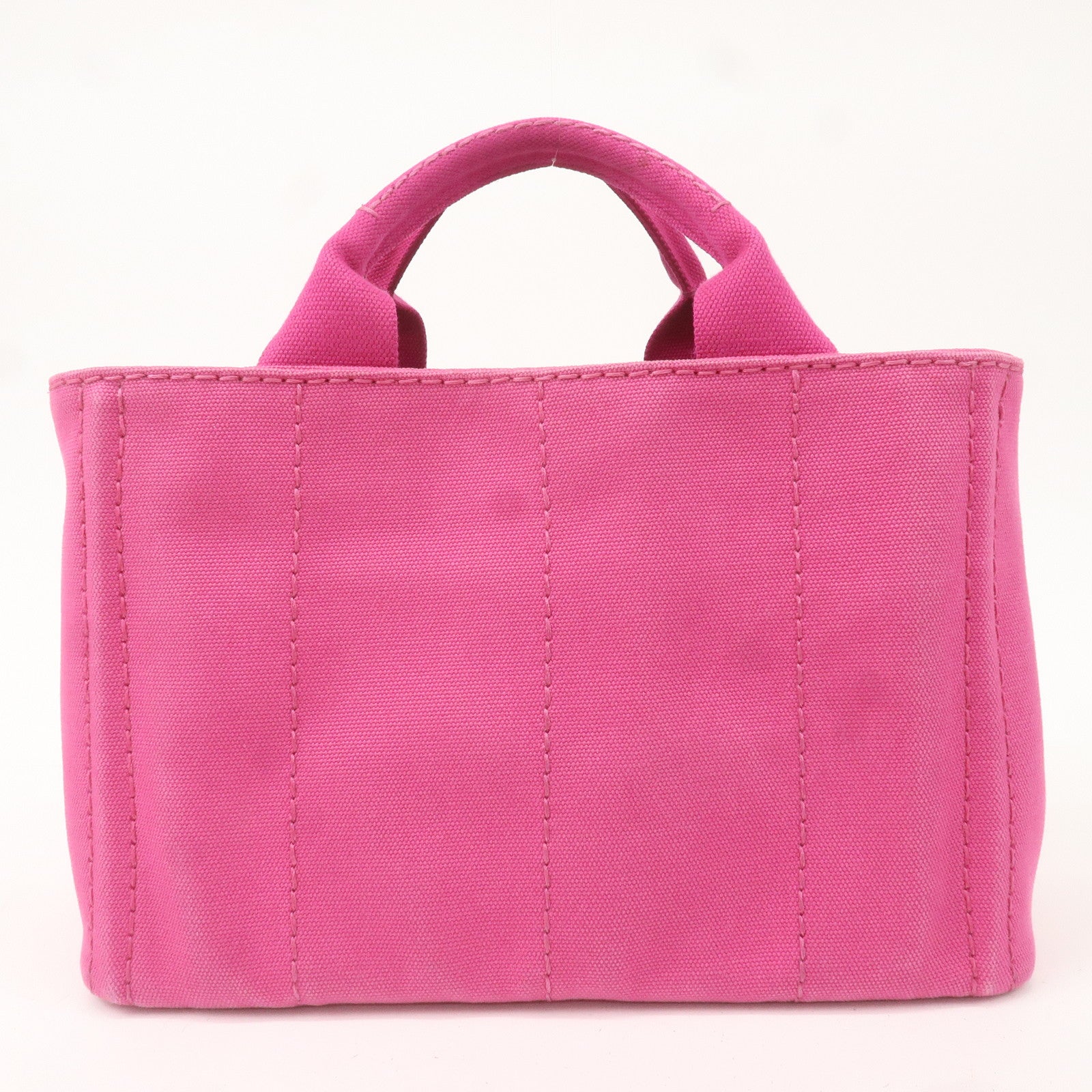 PRADA Logo Canapa Mini Canvas 2Way Shoulder Bag Pink B2439G