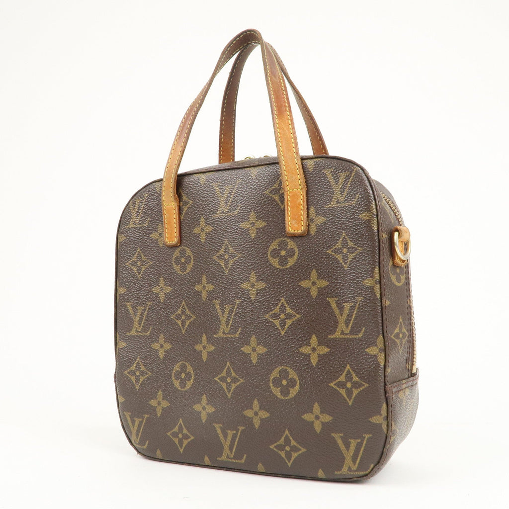 Louis Vuitton Monogram Spontini Hand Bag Brown M47500