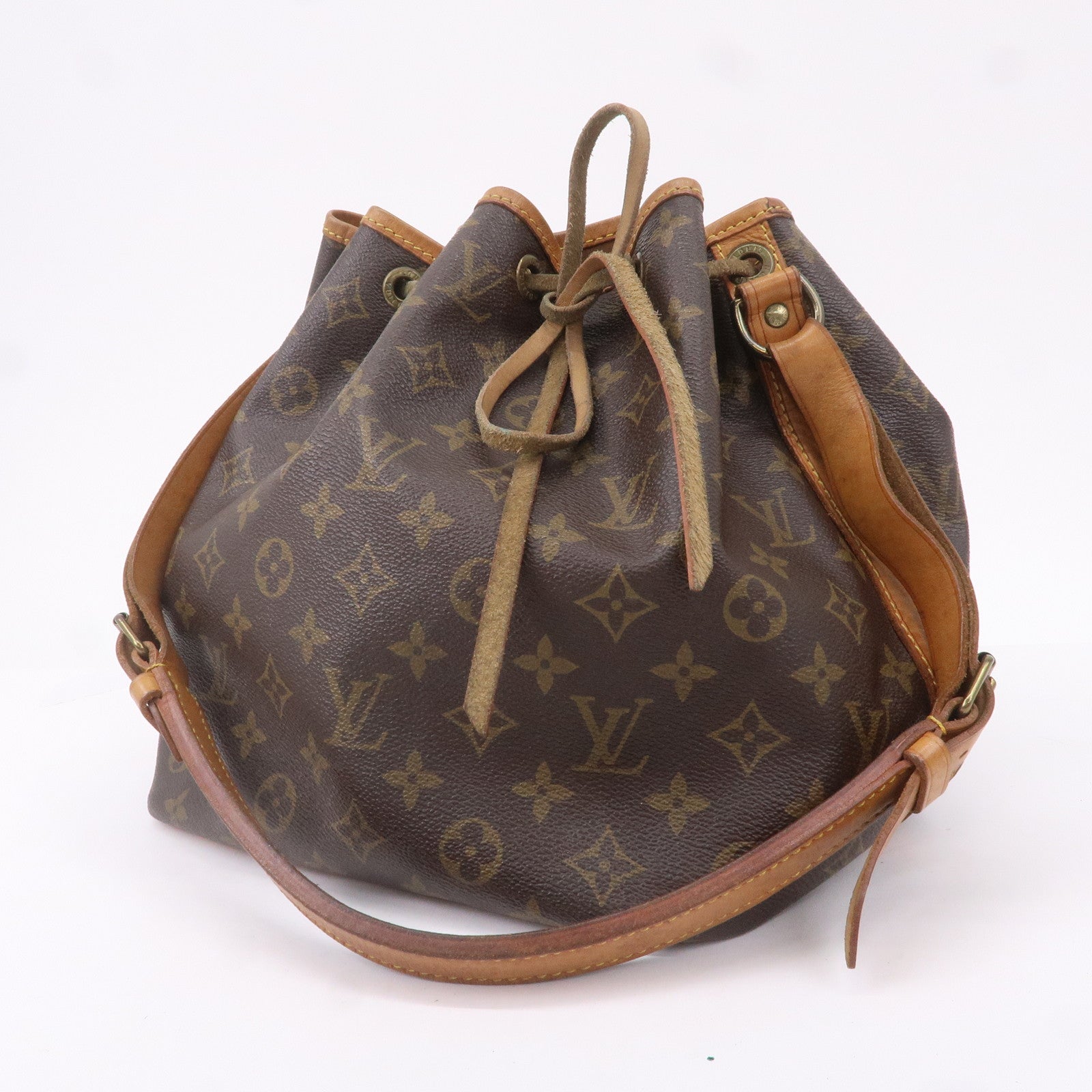 Louis Vuitton Monogram Petit Noe Shoulder Bag Brown M42226