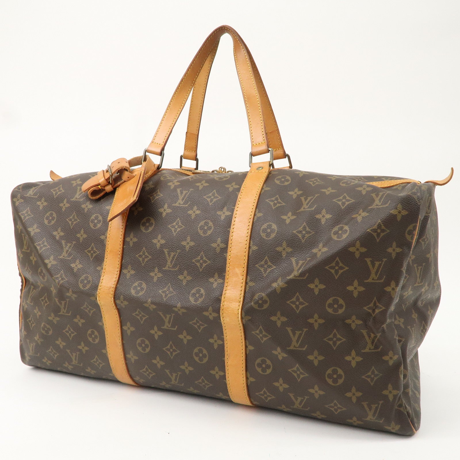 Louis Vuitton Monogram Sac Souple 55 Boston Bag Brown M41622