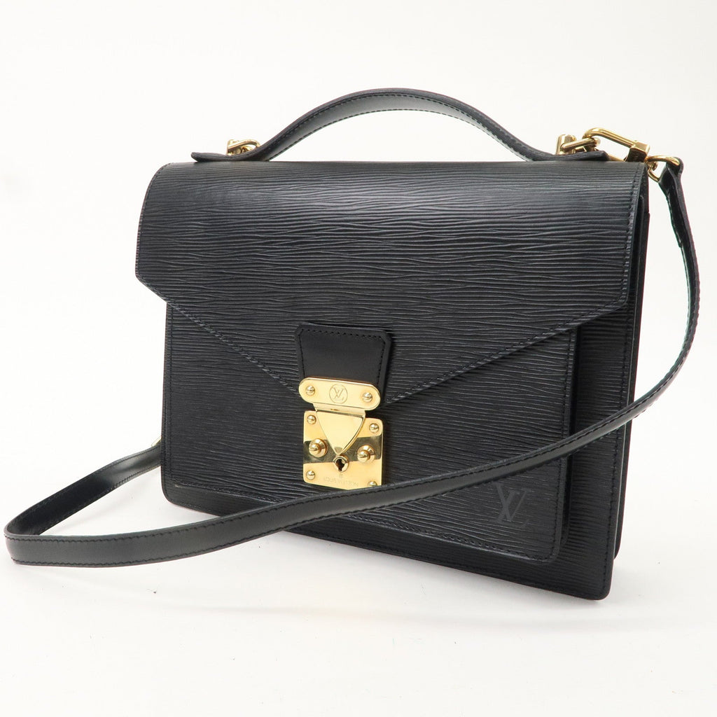 Louis Vuitton Epi Monceau Hand Bag Black Noir M52792