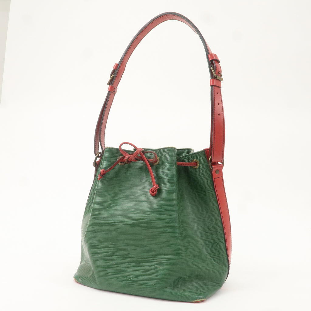 Louis Vuitton Epi Petit Noe Shoulder Bag Green Red M44147