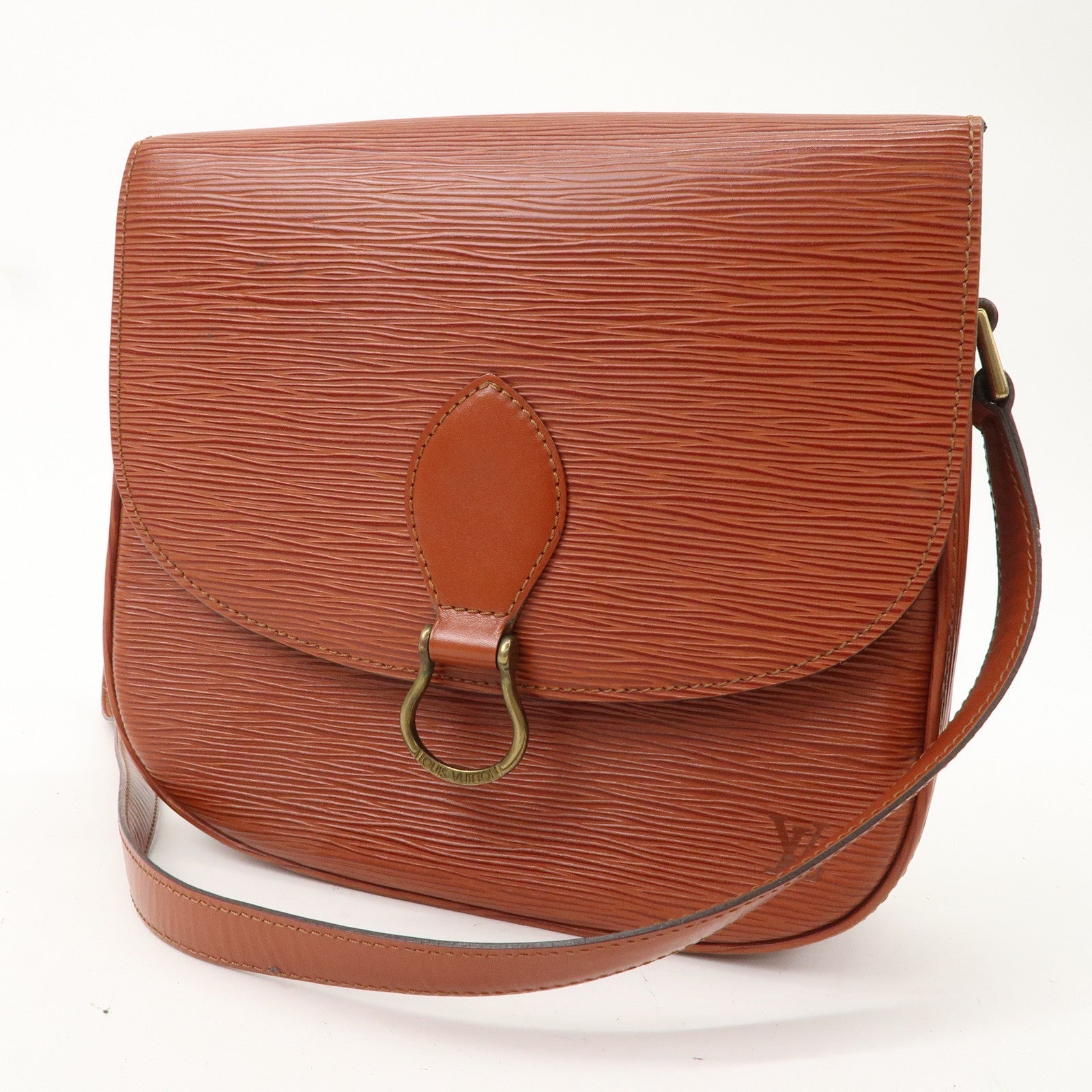 Louis Vuitton Epi Saint Cloud Shoulder Bag Kenya Brown M52193