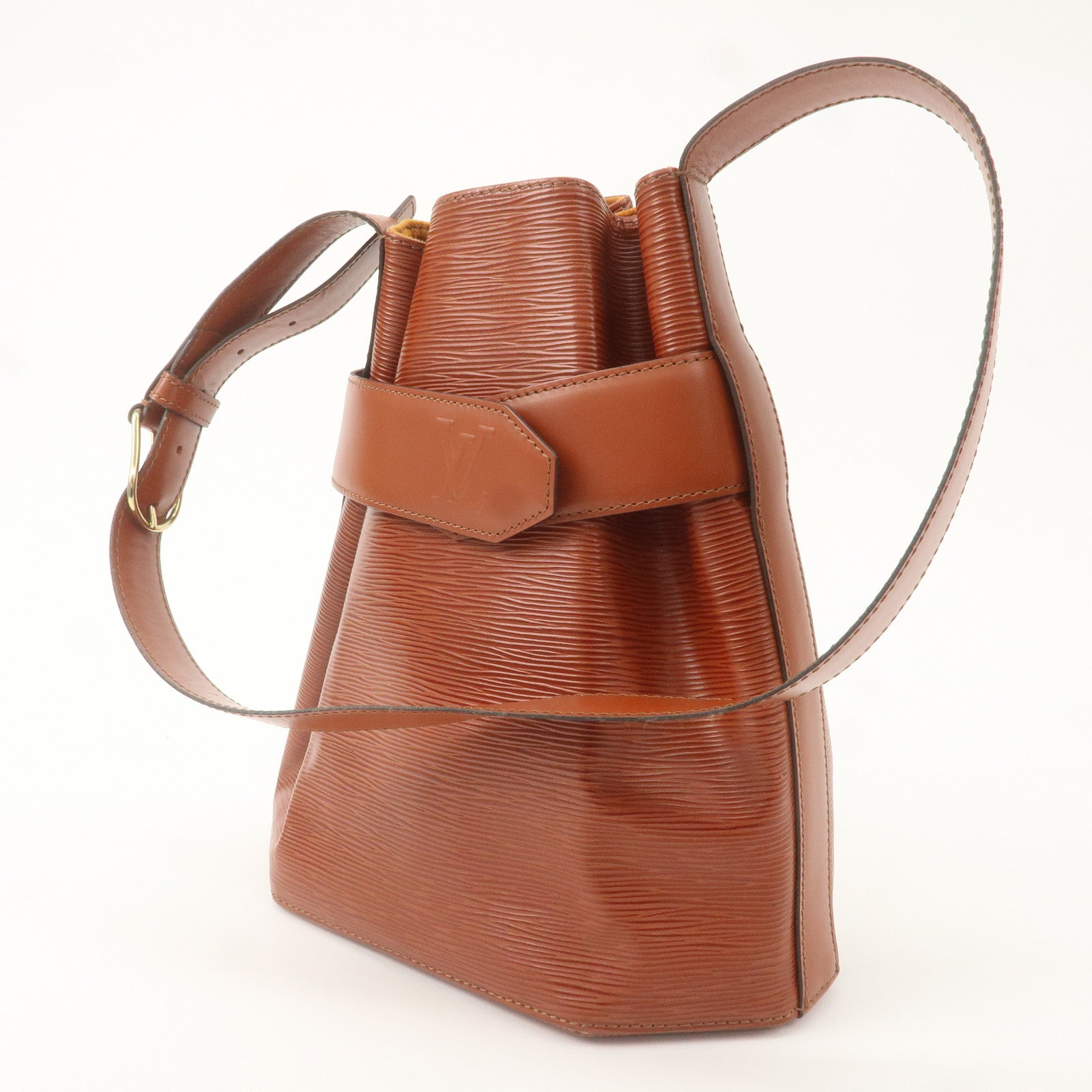 Louis Vuitton Epi Sac D'epaule PM Bucket Bag Kenya Brown M80203
