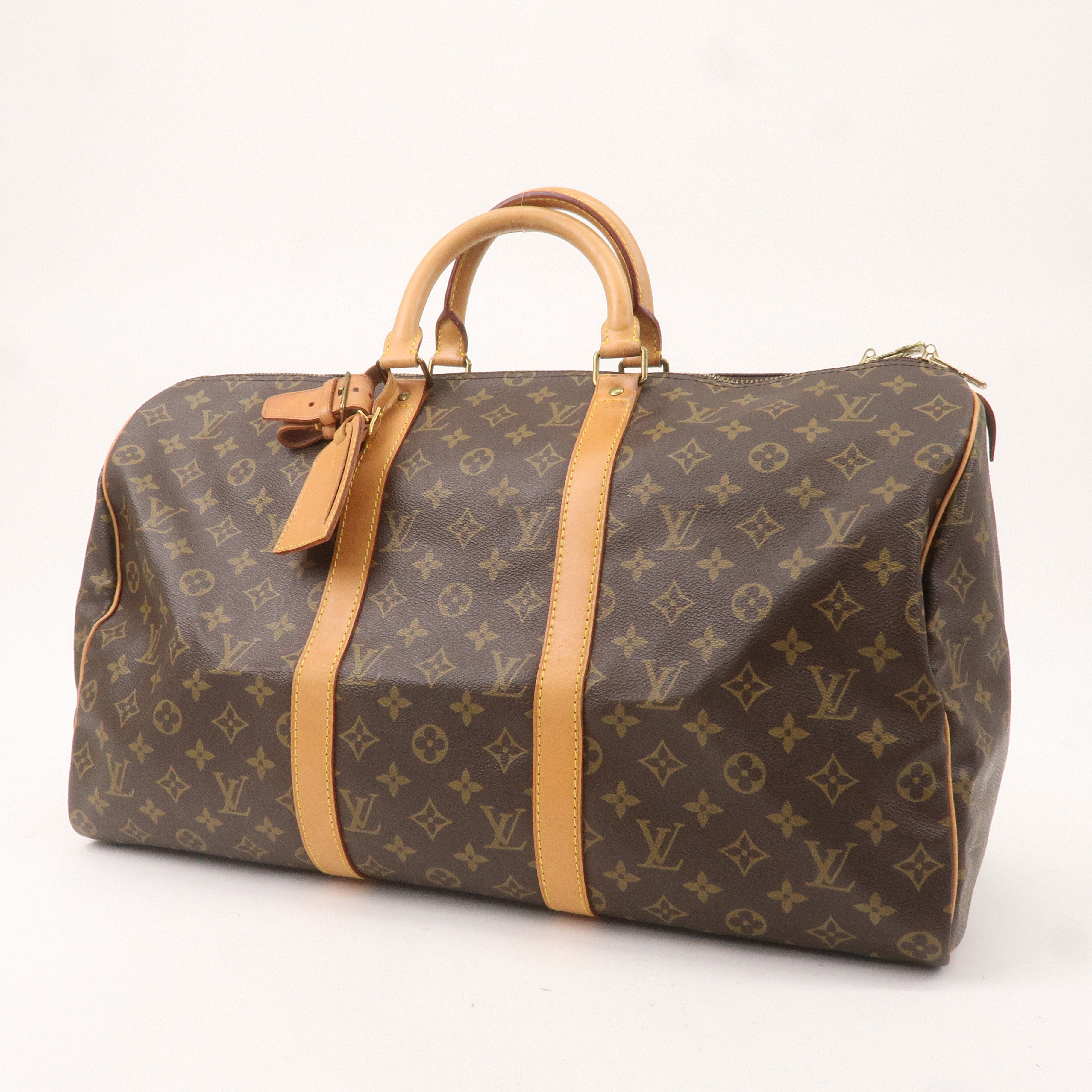 Louis Vuitton Monogram Keep All 50 Boston Bag Brown M41426