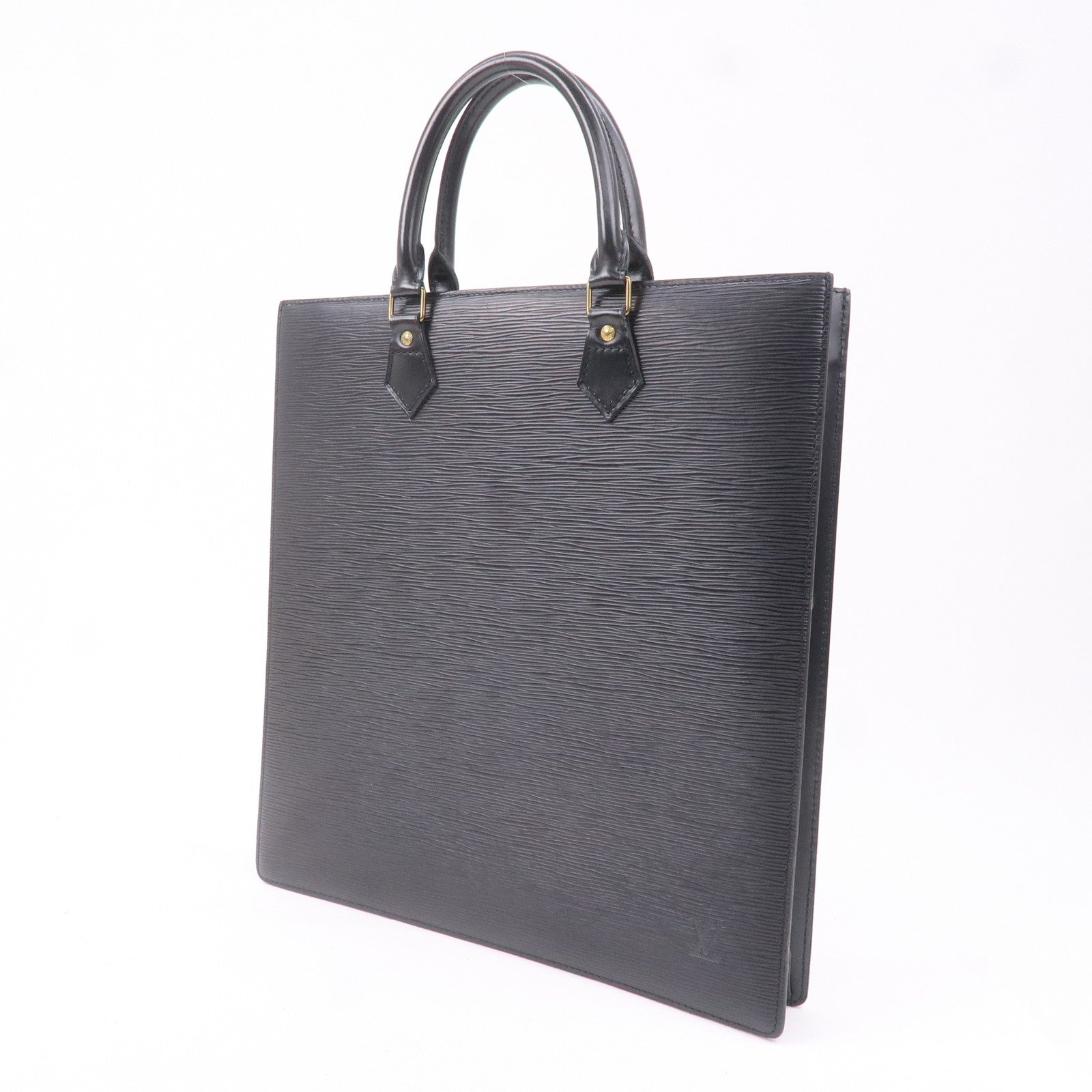 Louis Vuitton Epi Sac Plat Hand Bag Noir Black M59082
