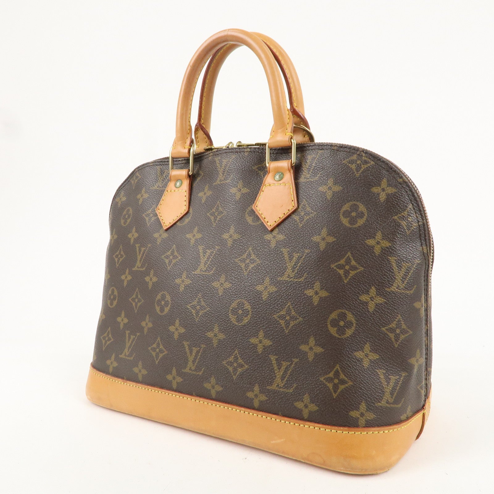 Louis Vuitton Monogram Alma Hand Bag Brown M51130