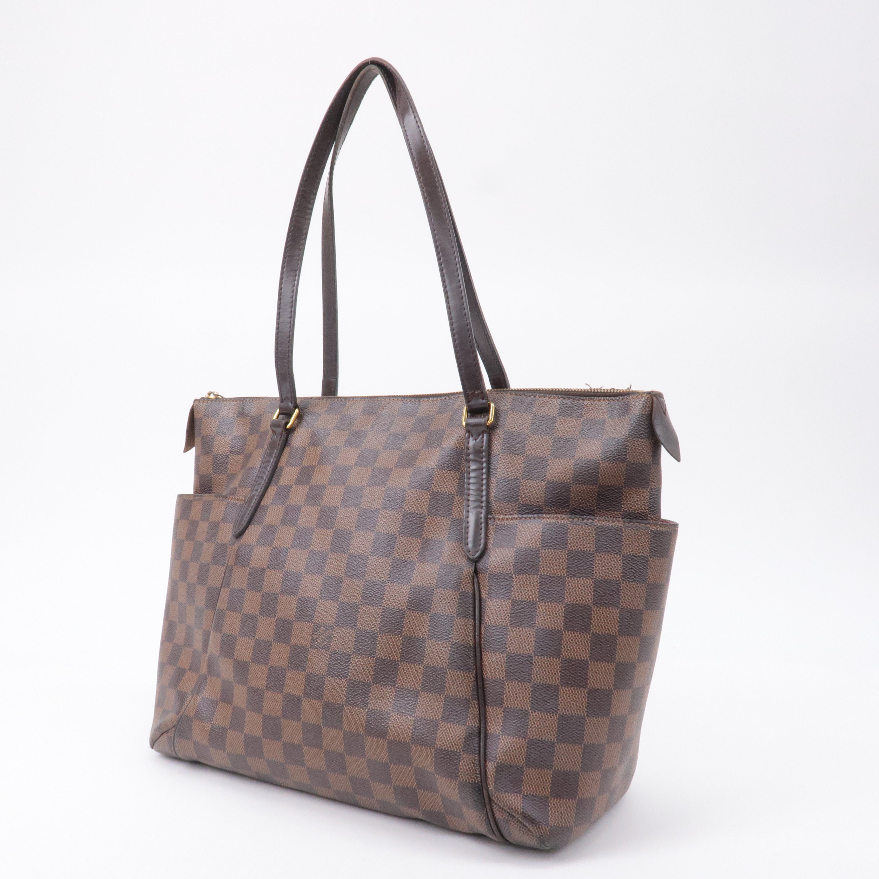 Louis Vuitton Damier Totally MM Shoulder Bag Brown N41281
