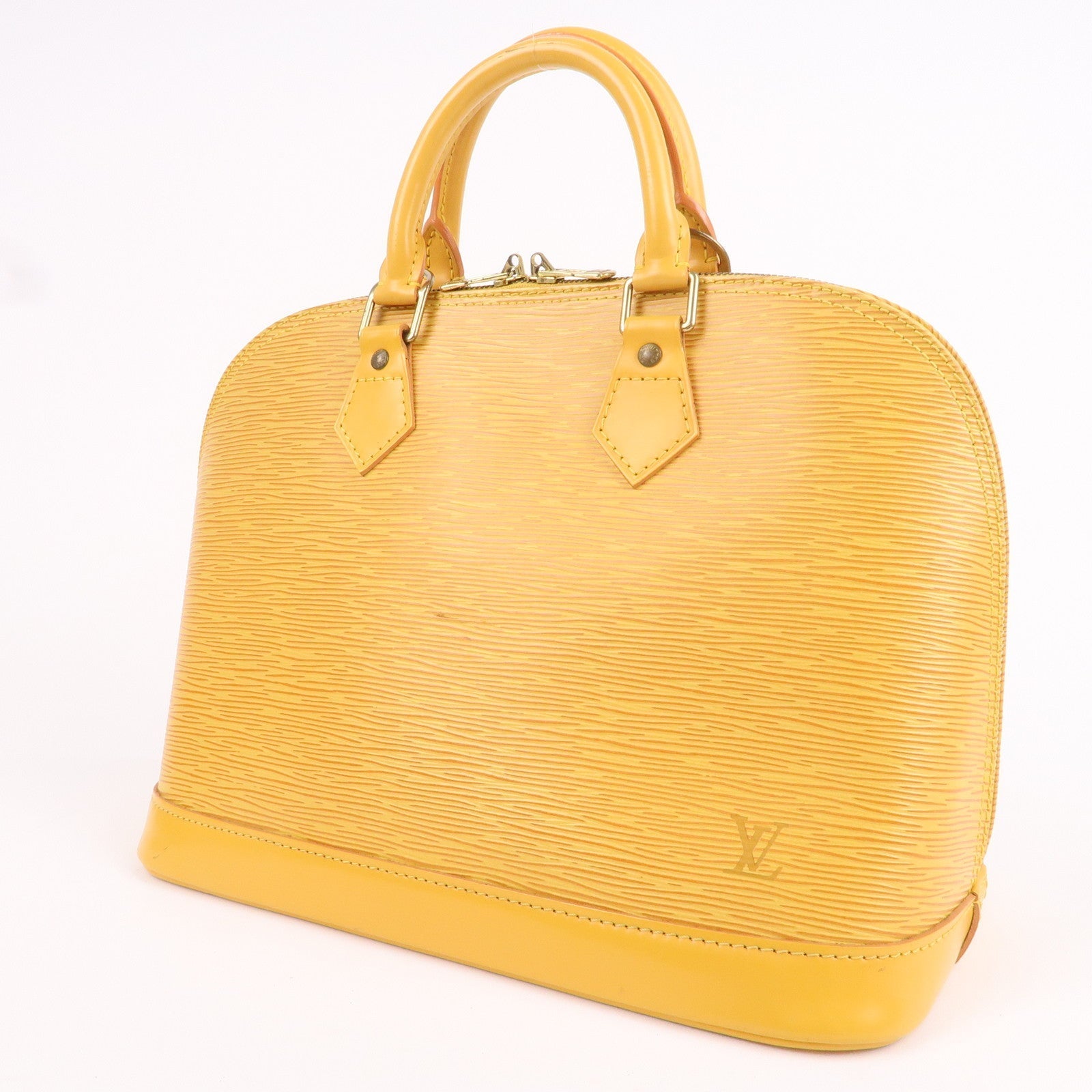 Louis Vuitton Epi Alma PM Hand Bag Tassili Yellow M52149