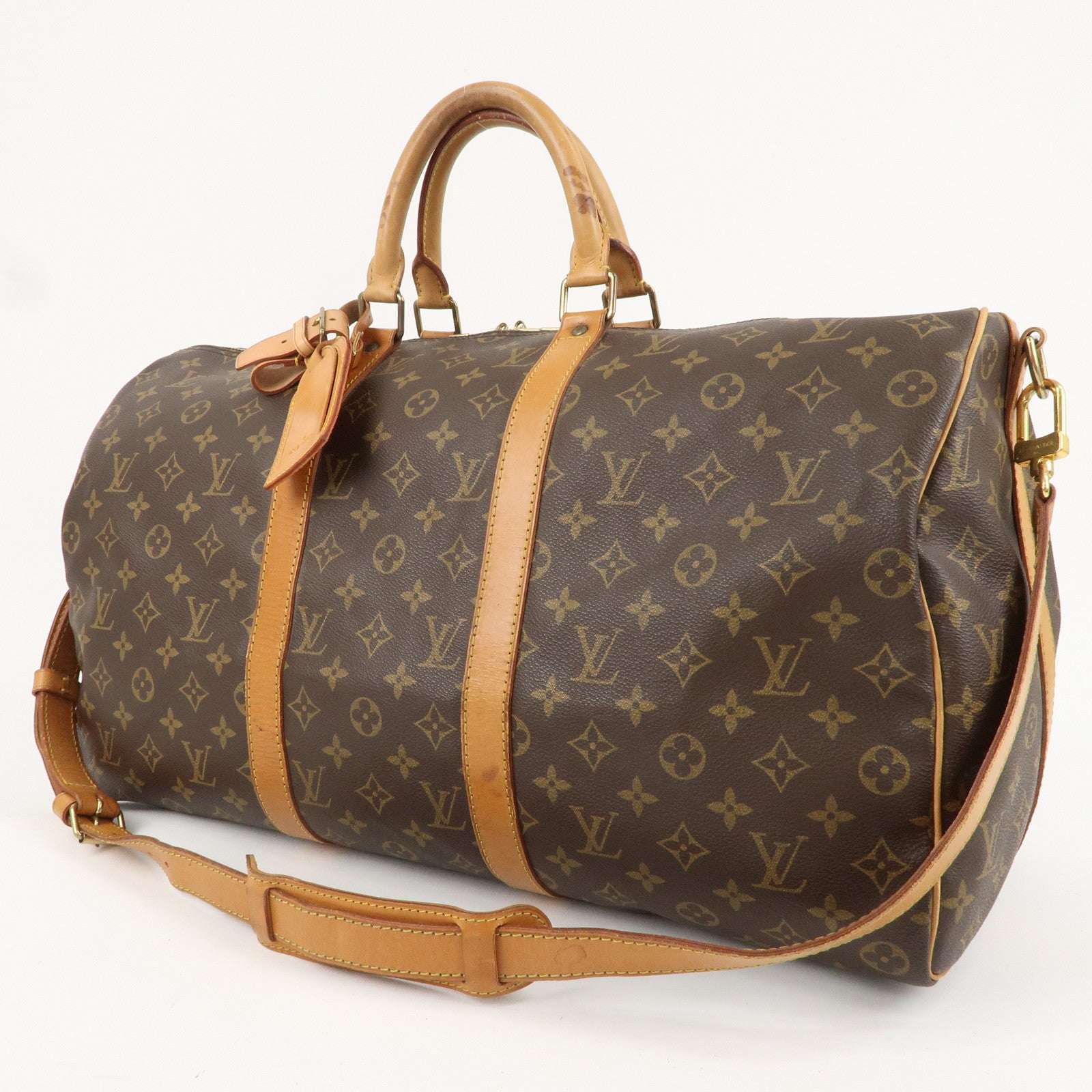 Louis Vuitton Monogram Keep All Bandouliere 50 Boston Bag M41416