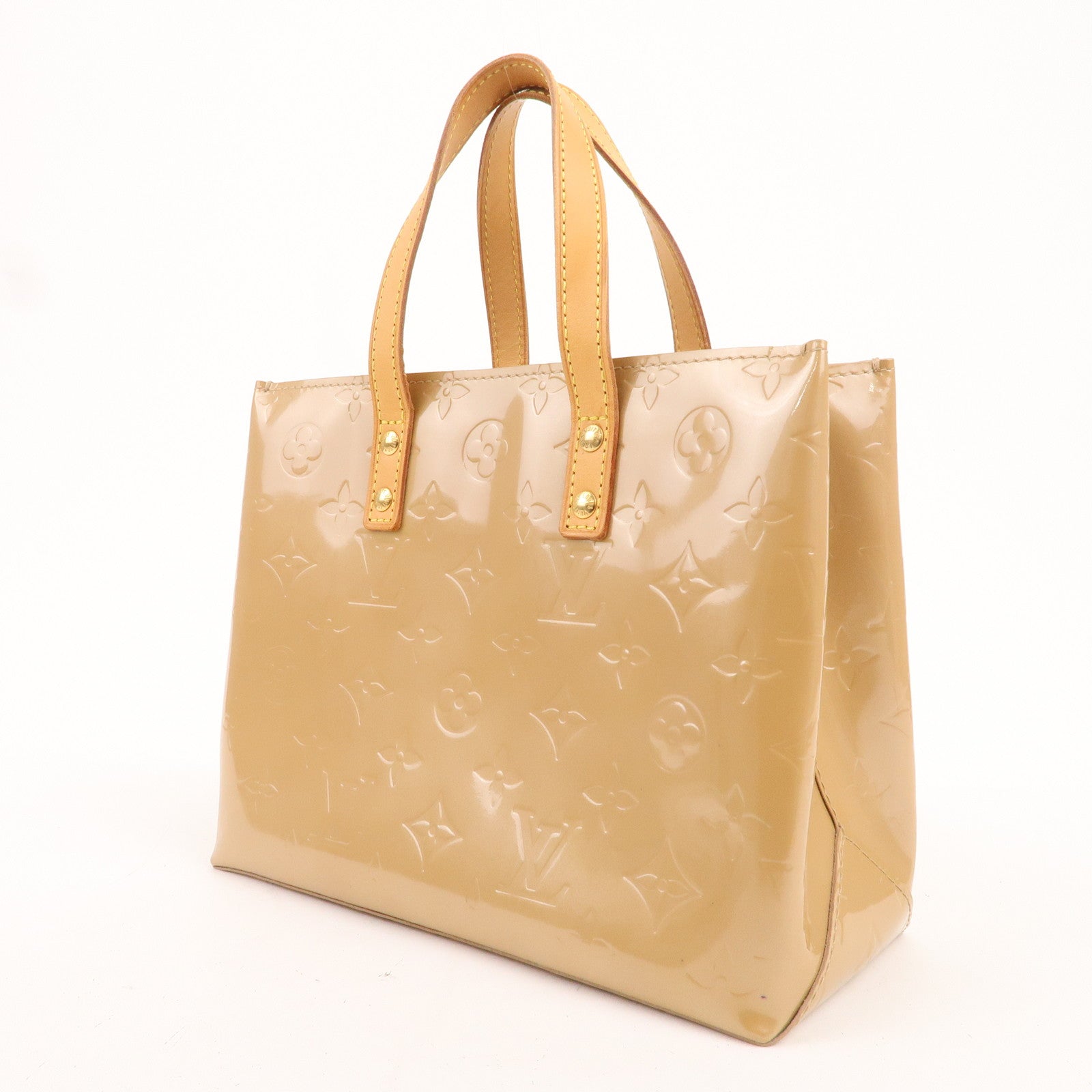 Louis Vuitton Monogram Vernis Lead PM Hand Bag Noisette M91334