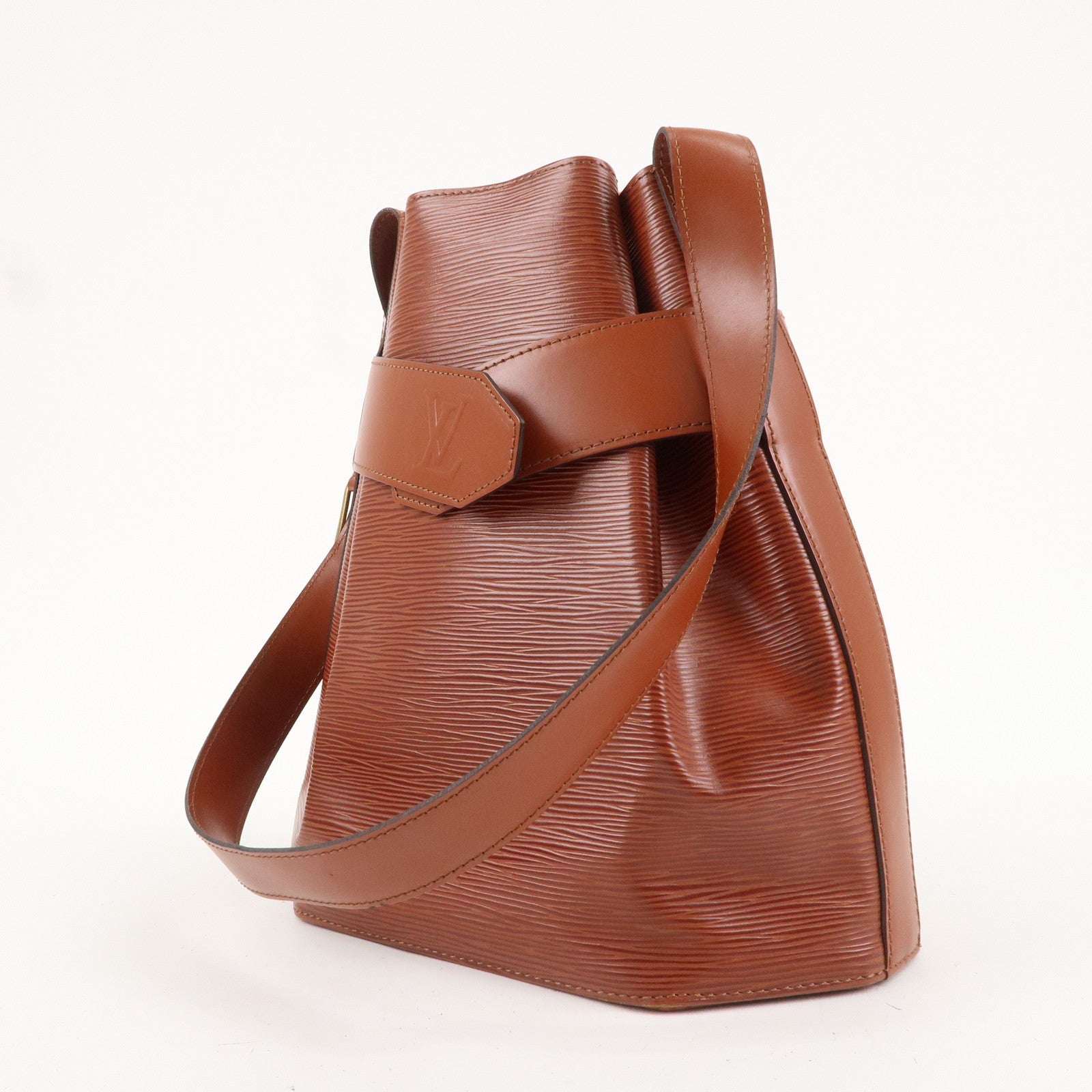 Louis Vuitton Epi Sac D'epaule PM Bucket Bag Kenya Brown M80203