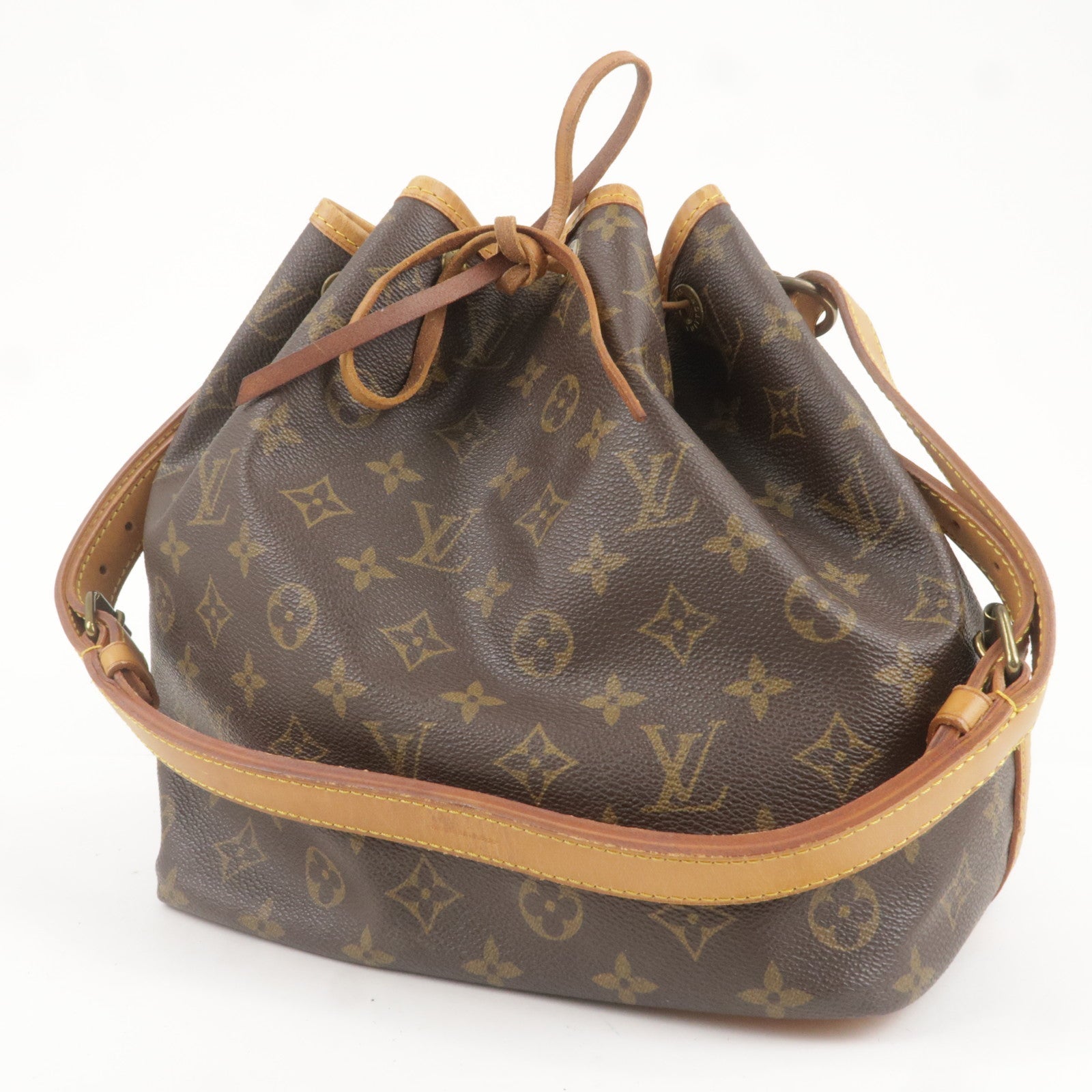 Louis Vuitton Monogram Petit Noe Shoulder Bag Brown M42226