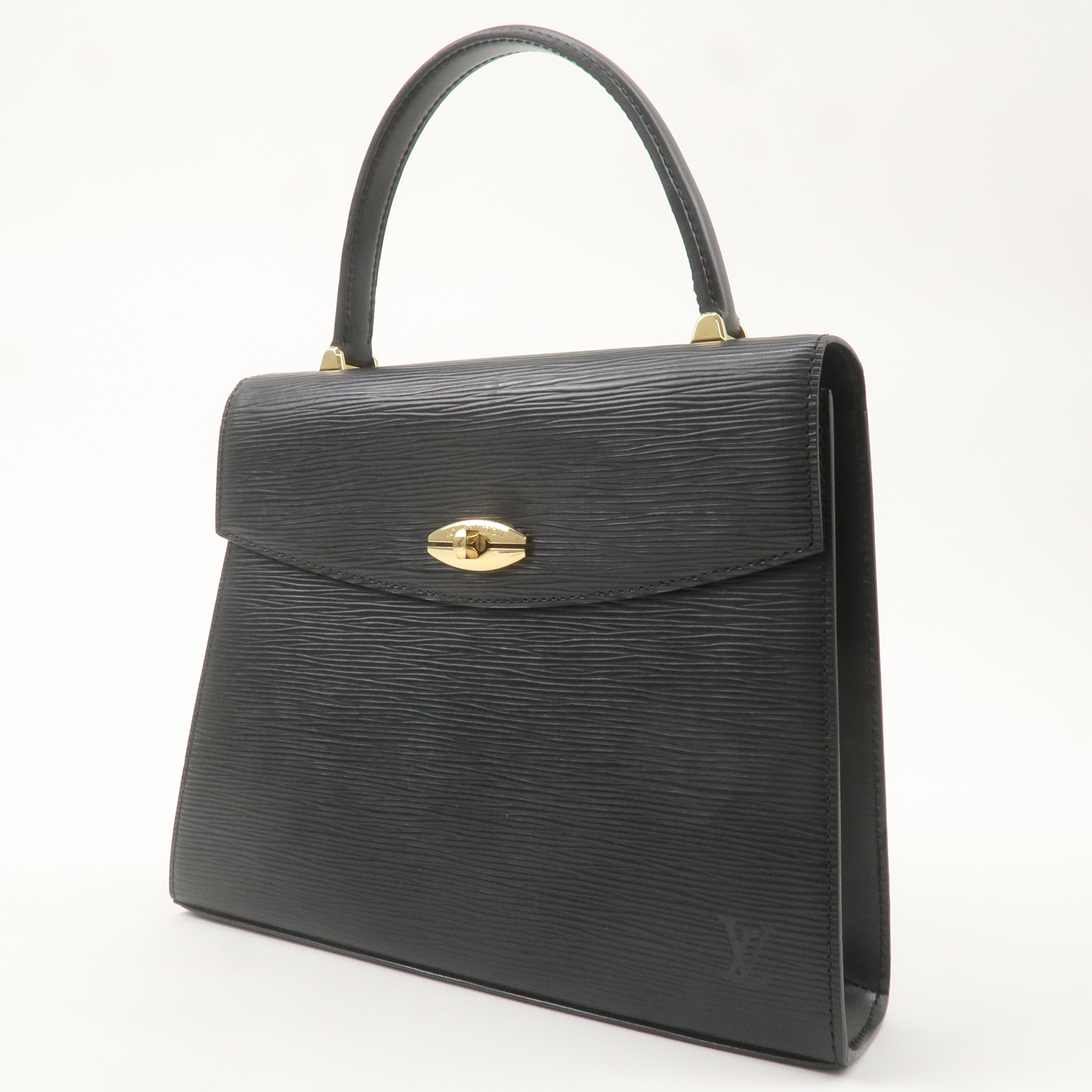 Louis Vuitton Epi Leather Malesherbes Hand Bag Black M52372