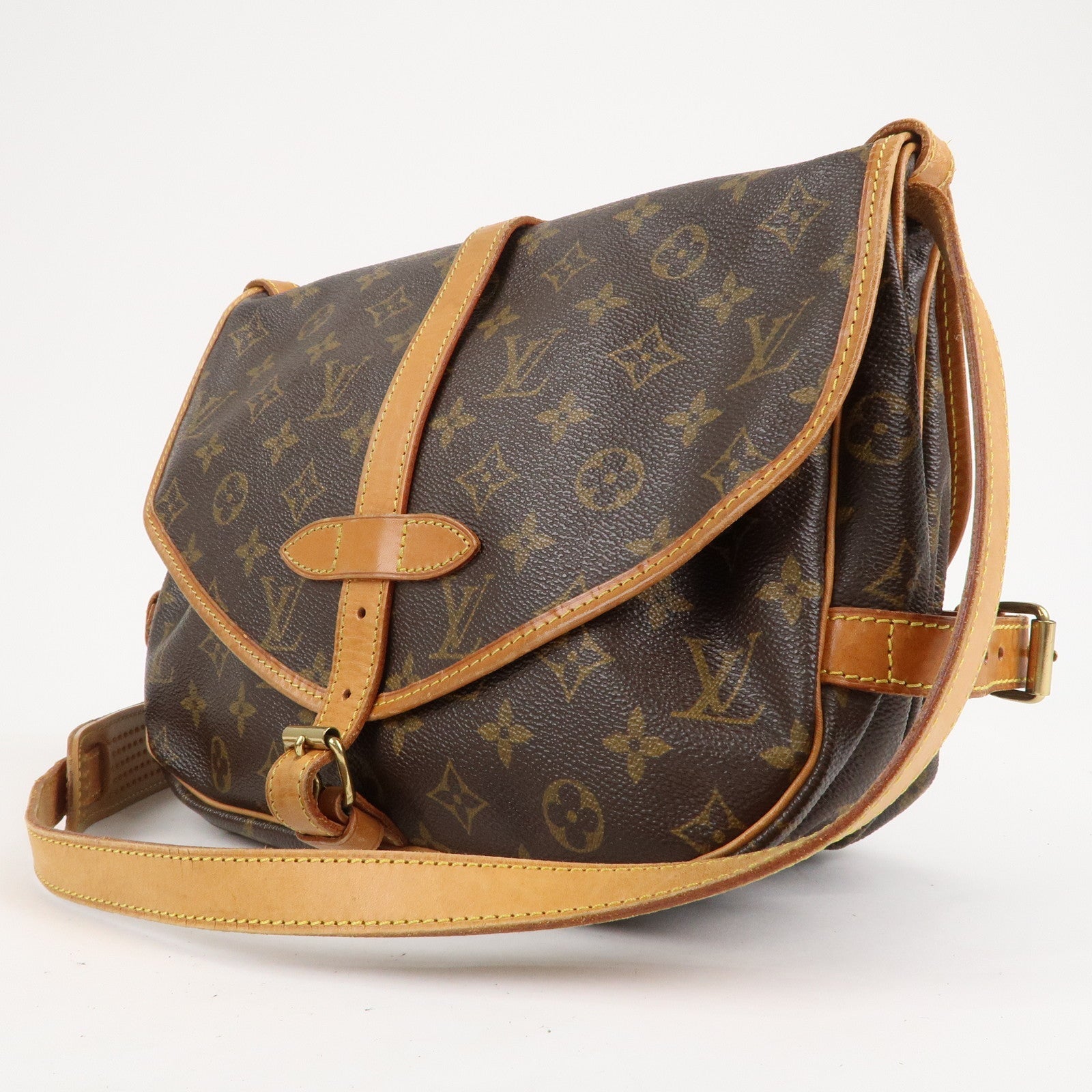 Louis Vuitton Monogram Saumur 30 Shoulder Bag Brown M42256