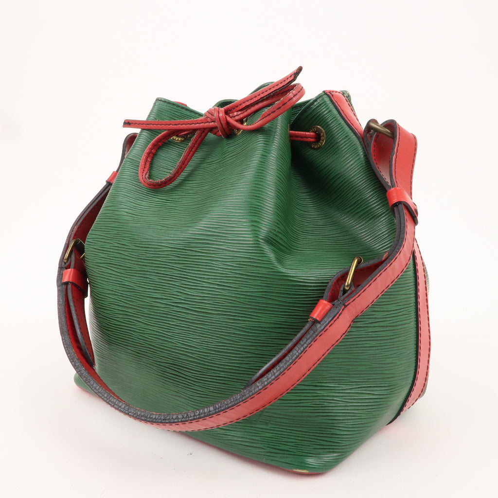 Louis Vuitton Epi Petit Noe Shoulder Bag Green Red M44147