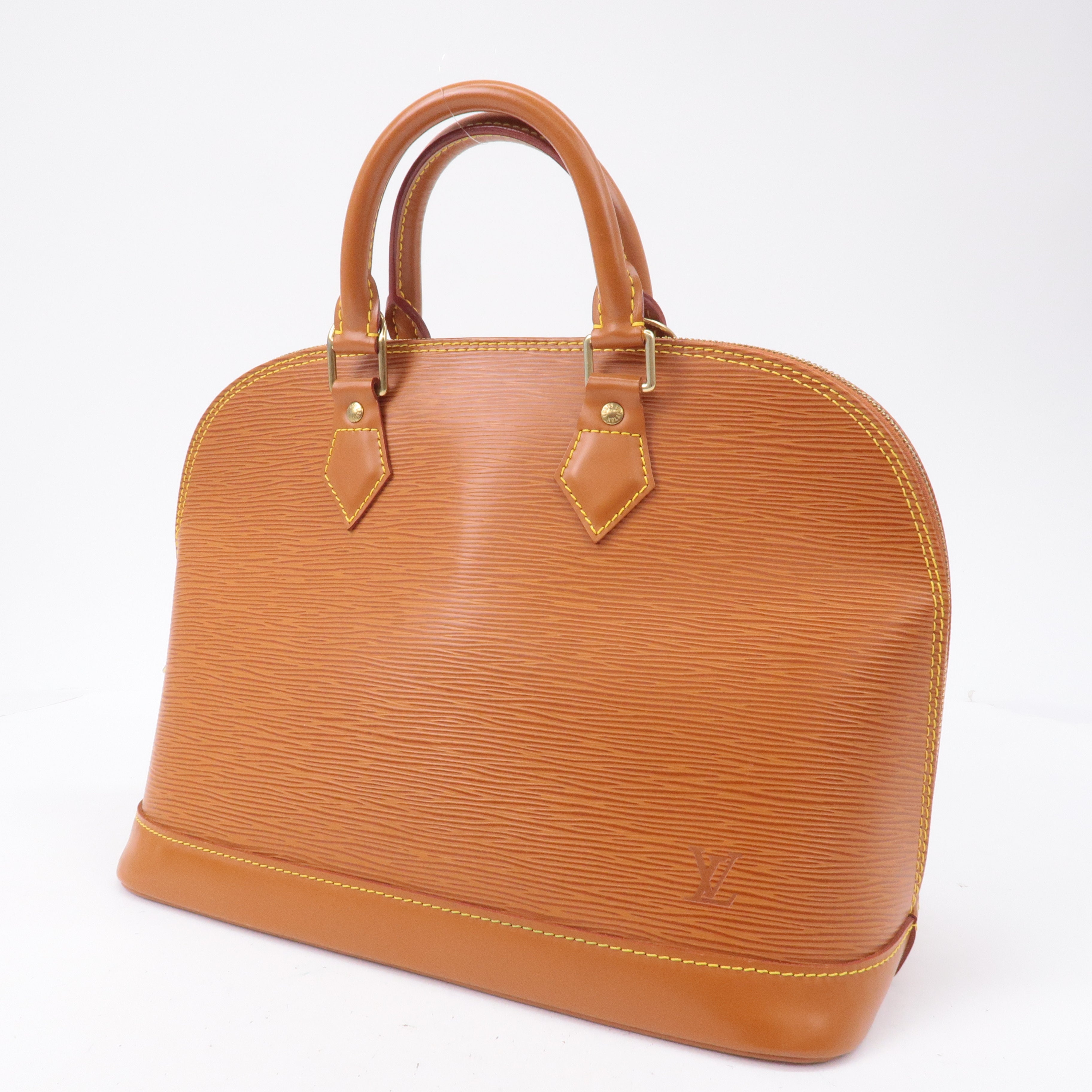Louis Vuitton Epi Alma Leather Hand Bag Zipangu Gold M52148