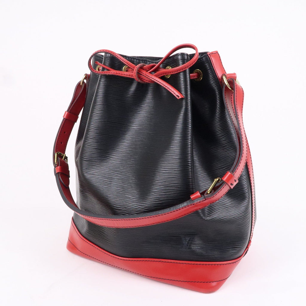 Louis Vuitton Epi Noe Shoulder Bag Noir Castilian Red M44017
