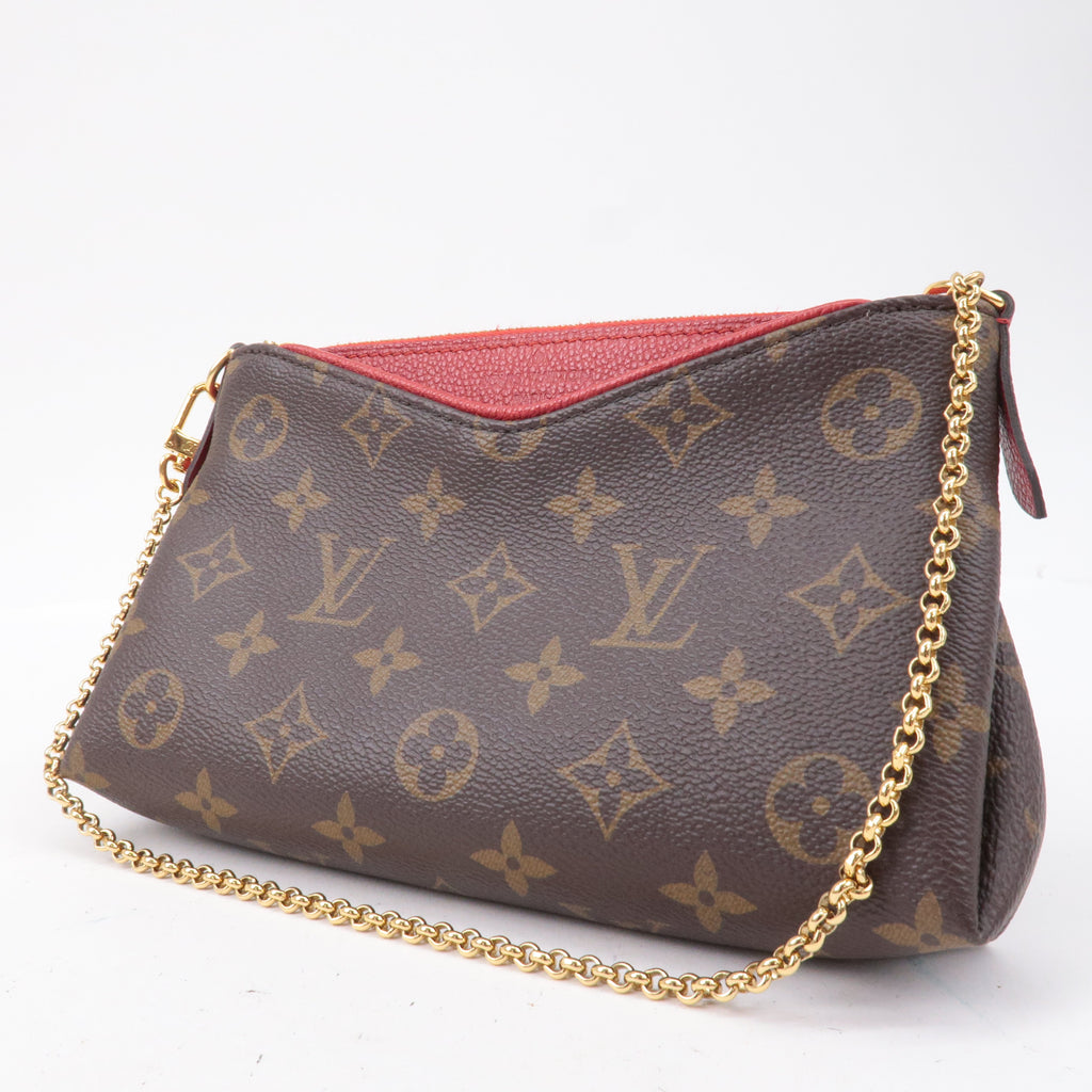 Louis Vuitton Monogram Pallas Clutch 2Way Bag Cerise M41638