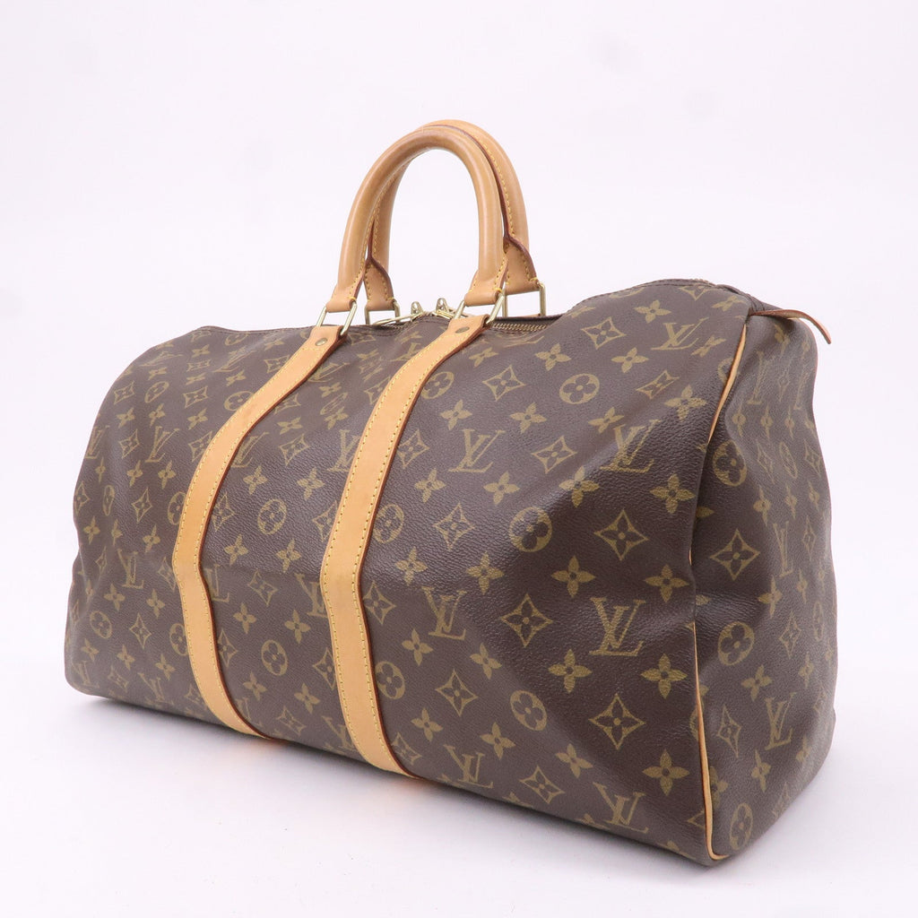 Louis Vuitton Monogram Keep All 45 Boston Bag Brown M41428