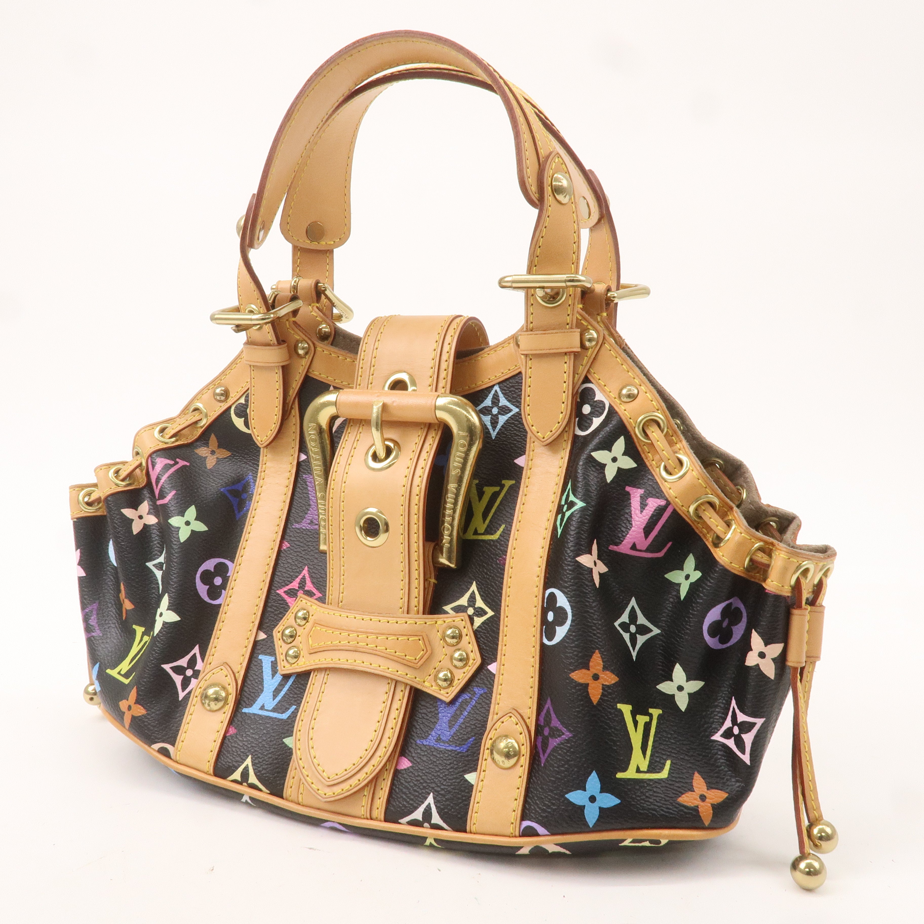 Louis Vuitton Monogram Multi Color Theda PM Hand Bag Noir M92346