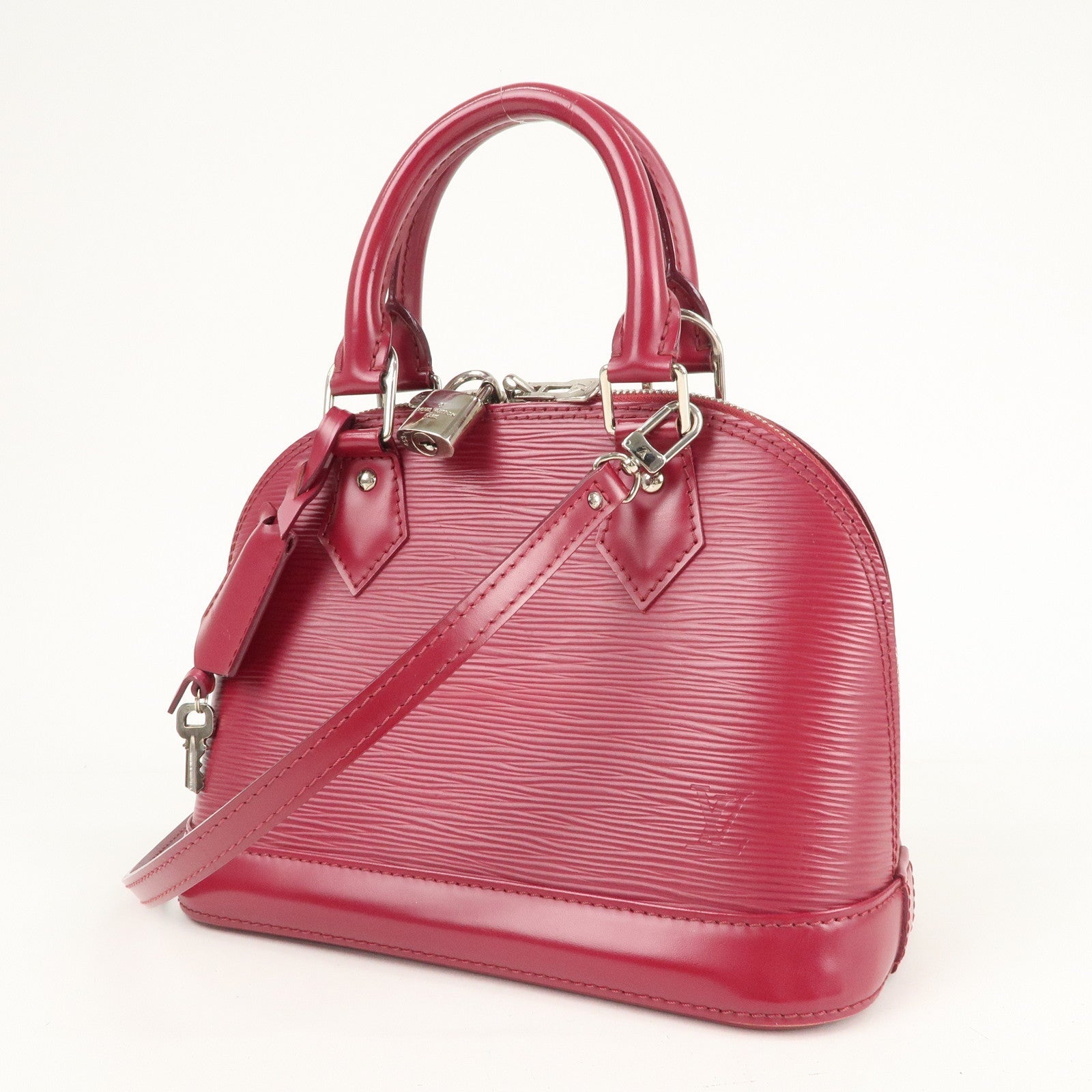 Louis Vuitton Epi Alma BB Hand Bag Shoulder Bag Fuchsia M40851