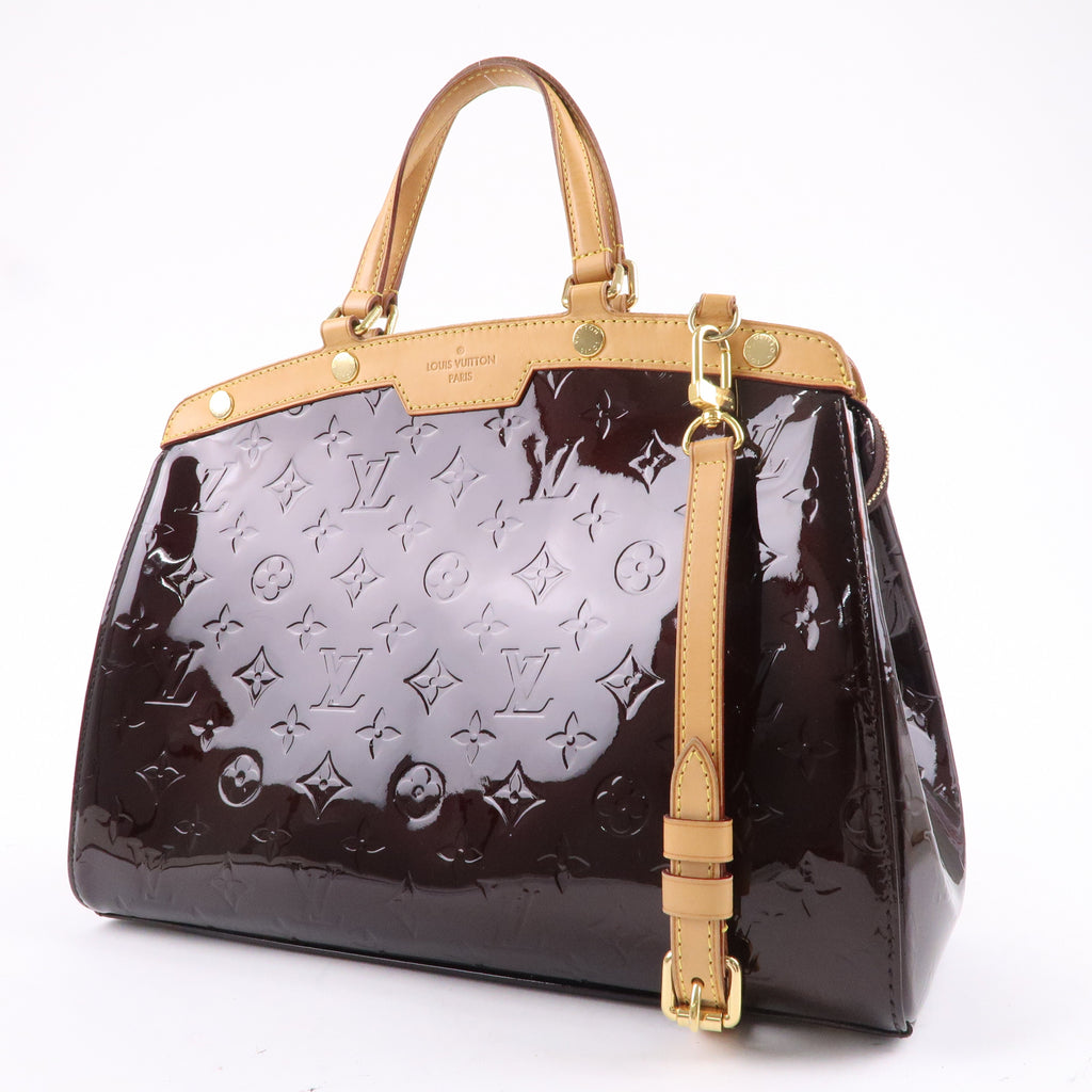 Louis Vuitton Vernis Brea MM 2Way Hand Bag Amarante M91619