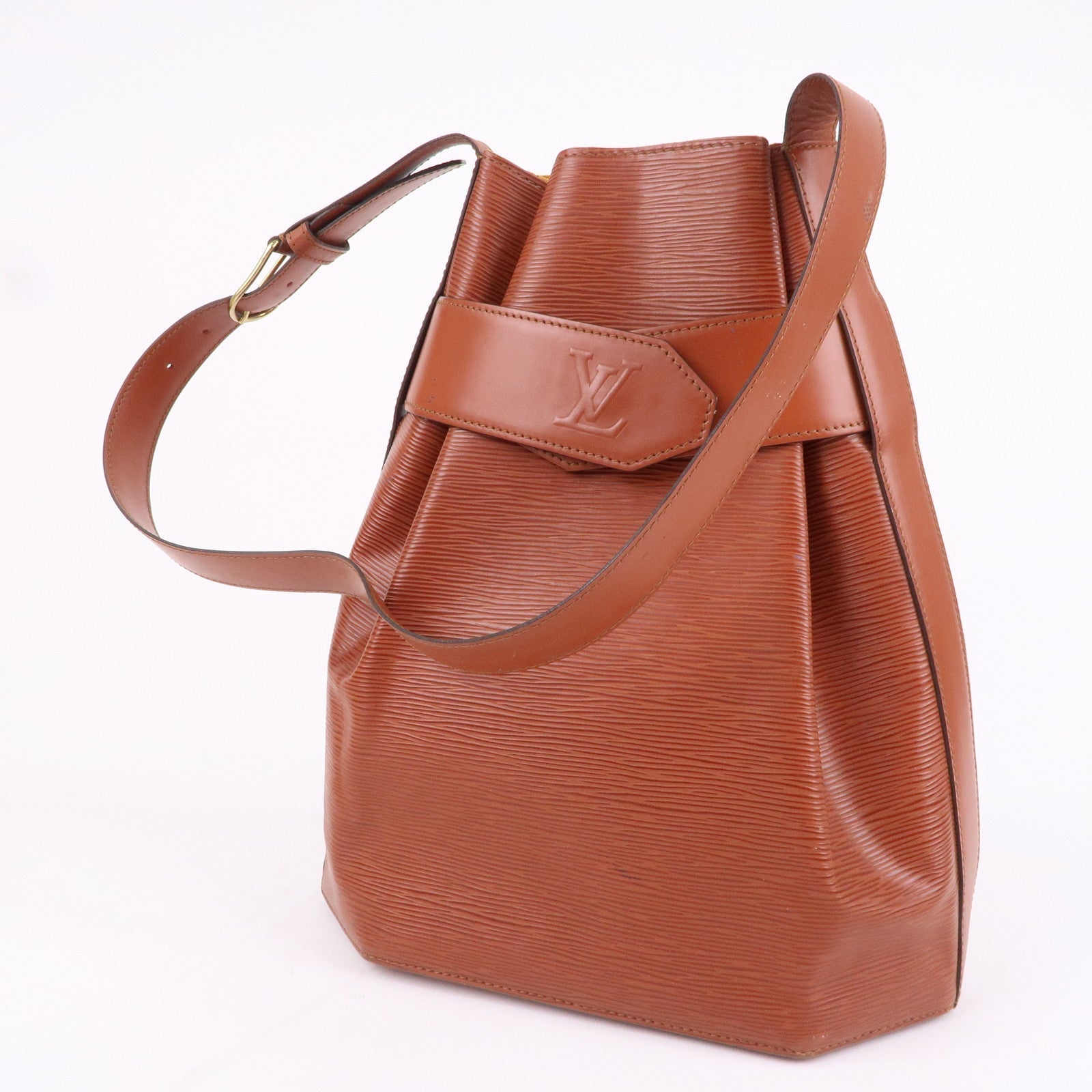 Louis Vuitton Epi Sac D'epaule GM Bucket Bag Kenya Brown M80193