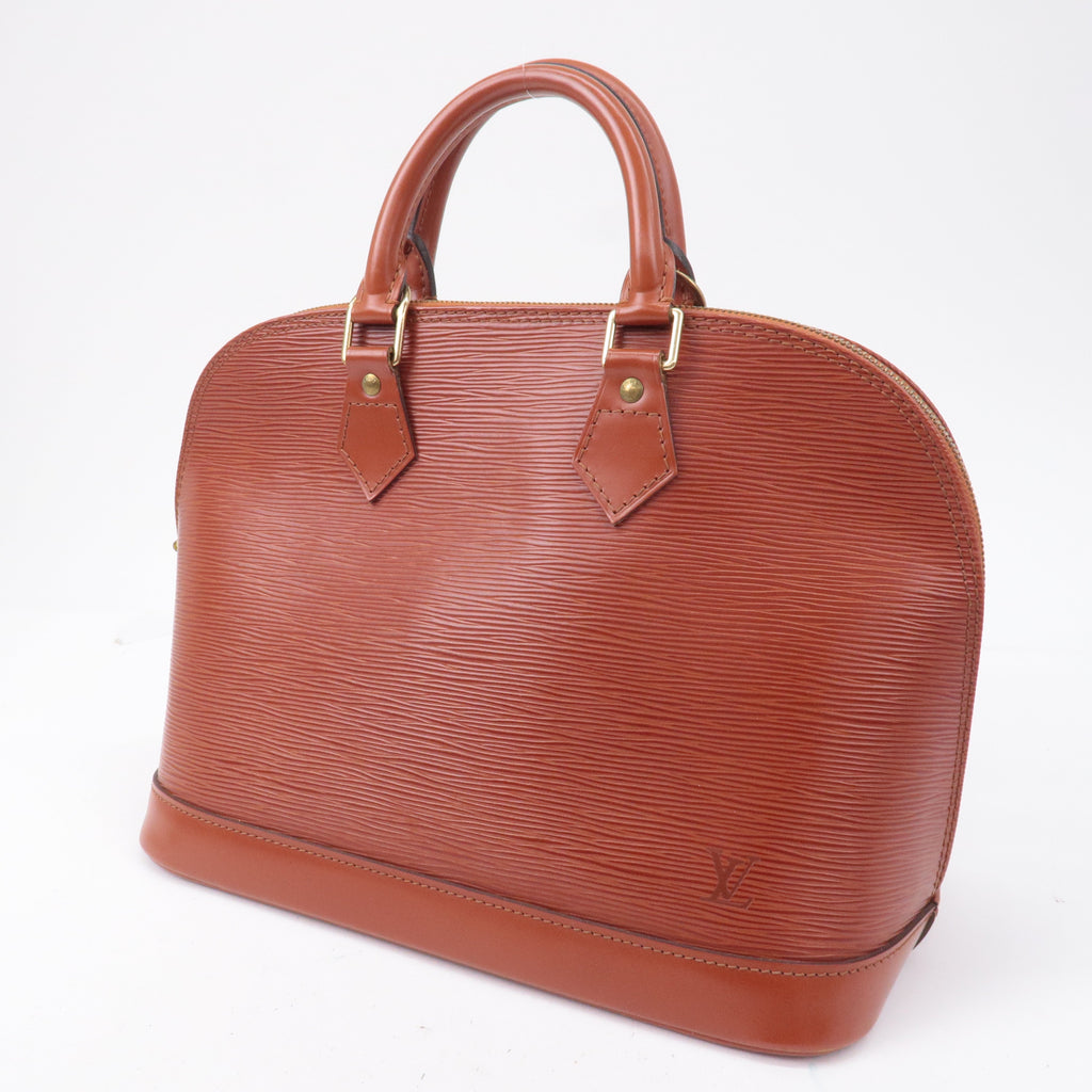 Louis Vuitton Epi Alma 2Way Bag Hand Bag Kenya Brown M52143