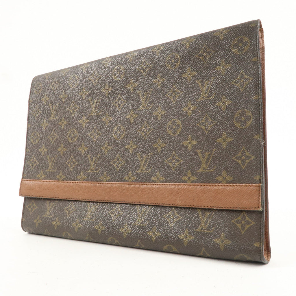 Louis Vuitton Monogram Porte Envelope Clutch Bag Brown M51801