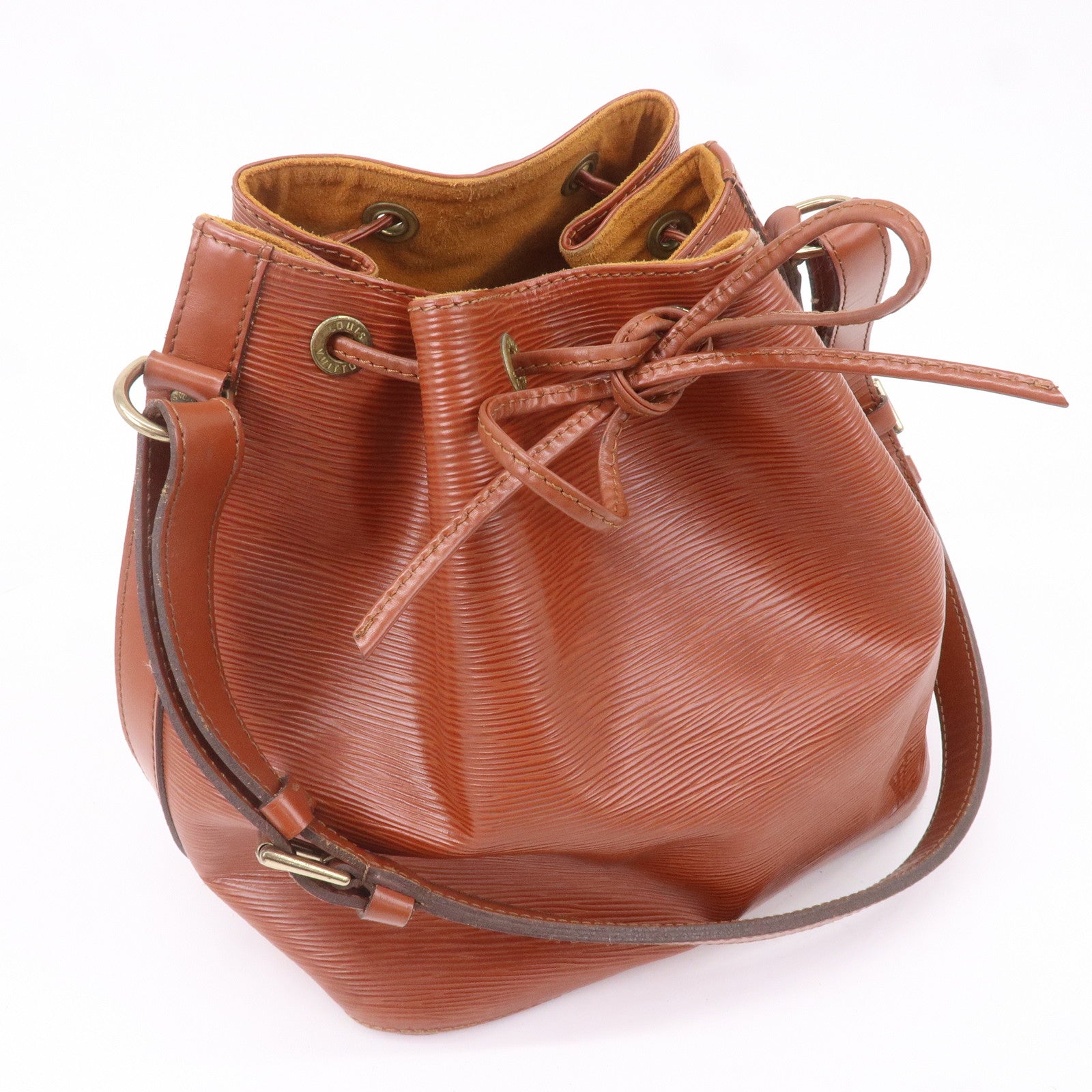 Louis Vuitton Epi Petit Noe Shoulder Bag Kenya Brown M44103