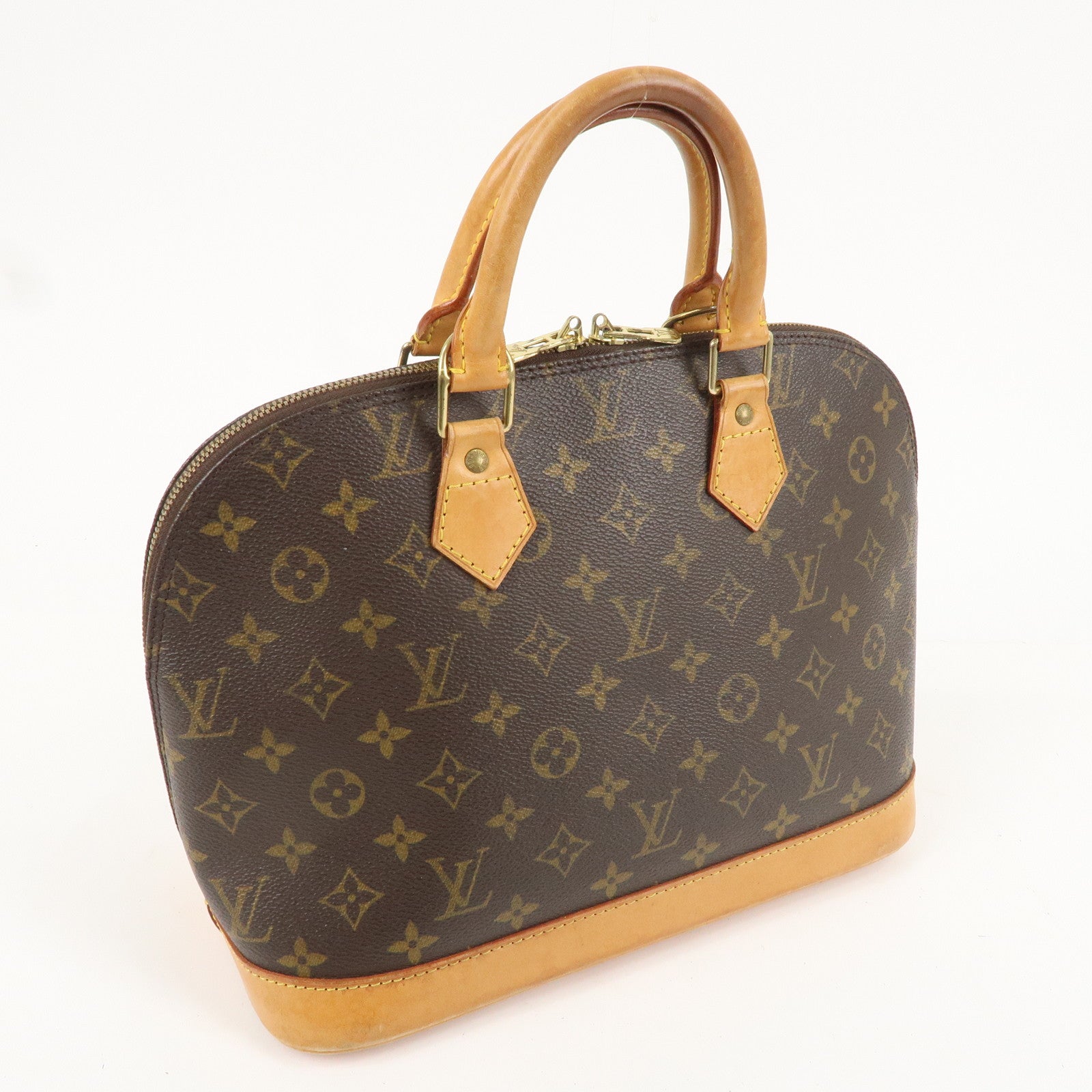 Louis Vuitton Monogram Alma Hand Bag Brown M51130