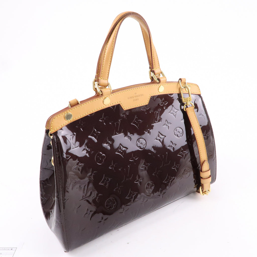 Louis Vuitton Vernis Brea MM 2Way Hand Bag Amarante M91619