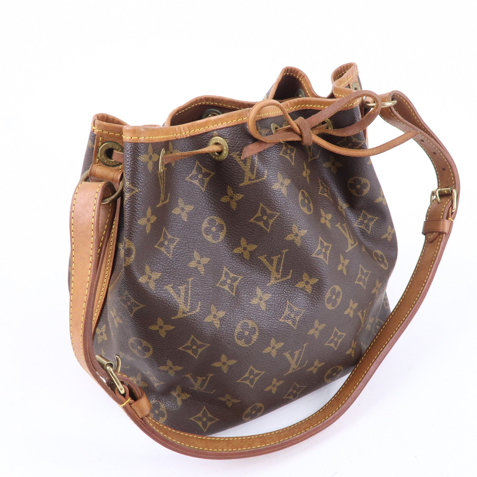 Louis Vuitton Monogram Petit Noe Shoulder Bag Brown M42226