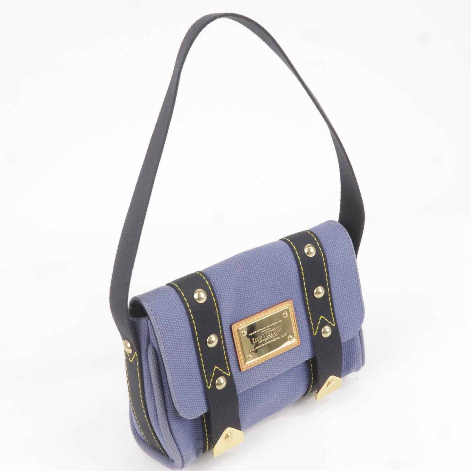 Louis Vuitton Antigua Besace PM Shoulder Bag Blue M40081