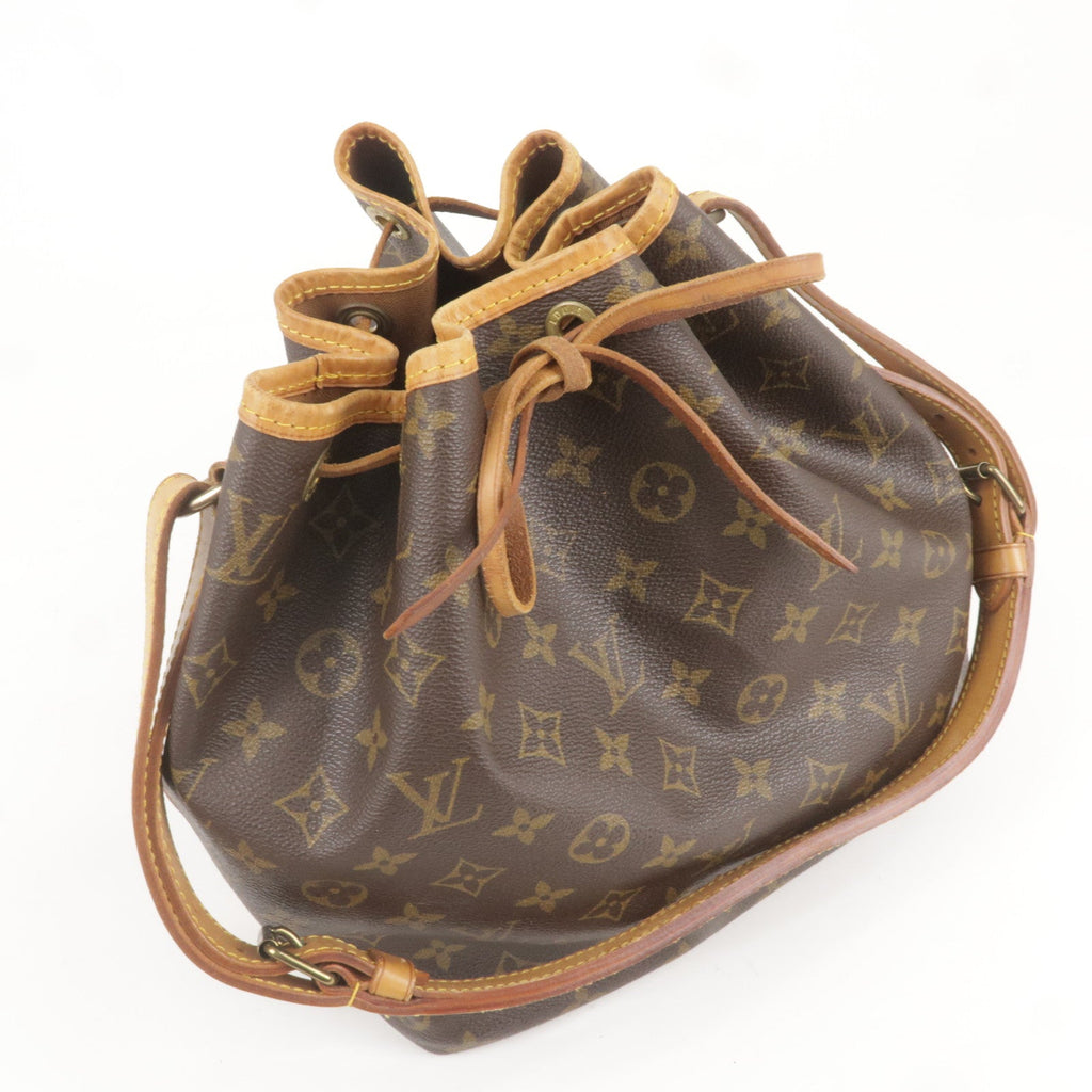 Louis Vuitton Monogram Petit Noe Shoulder Bag Brown M42226