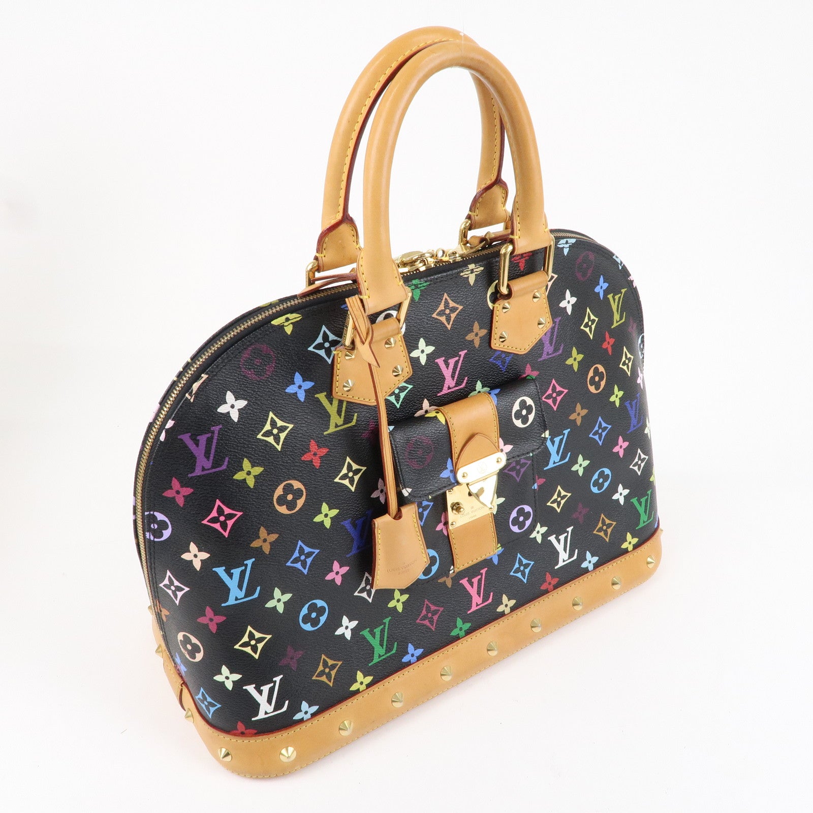 Louis Vuitton Monogram Multi Color Alma Hand Bag Noir M40442