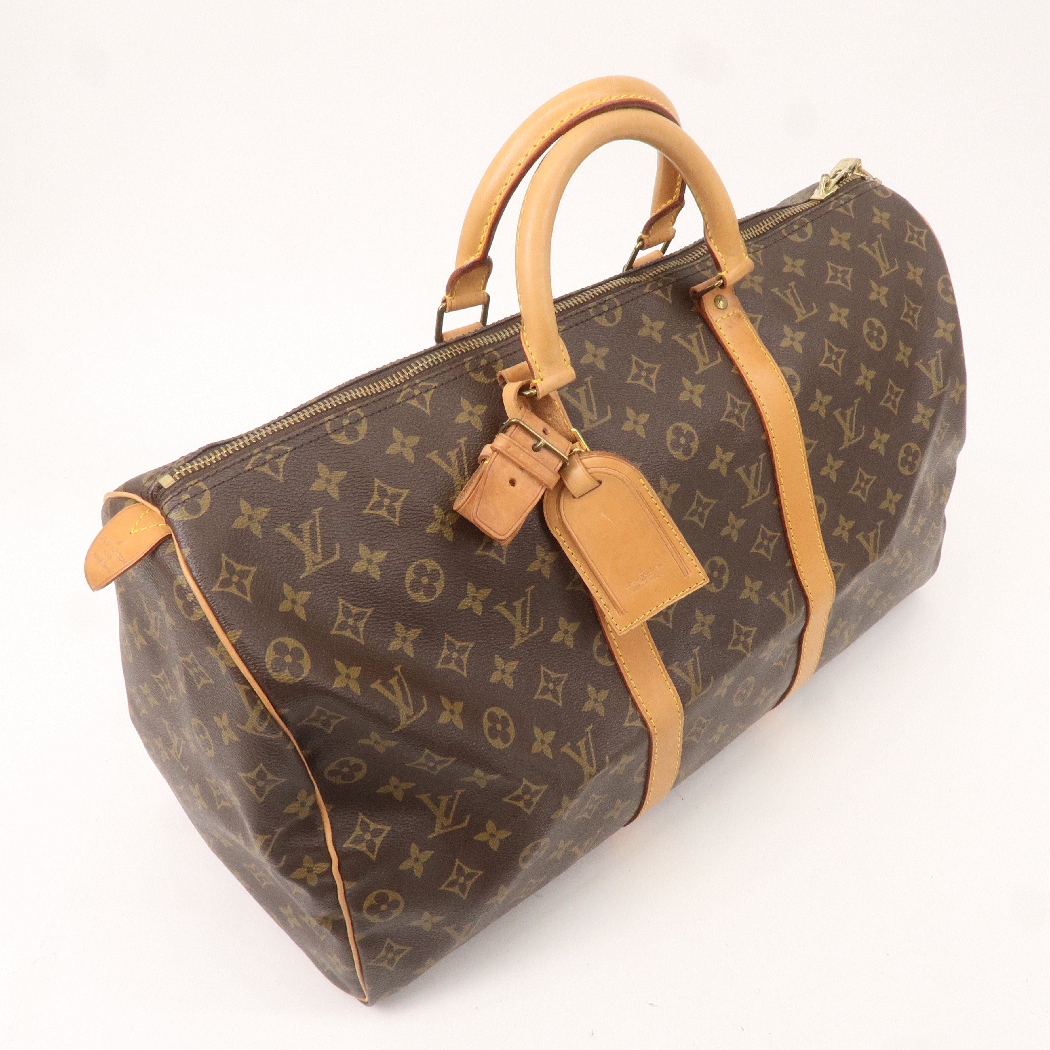Louis Vuitton Monogram Keep All 50 Boston Bag Brown M41426