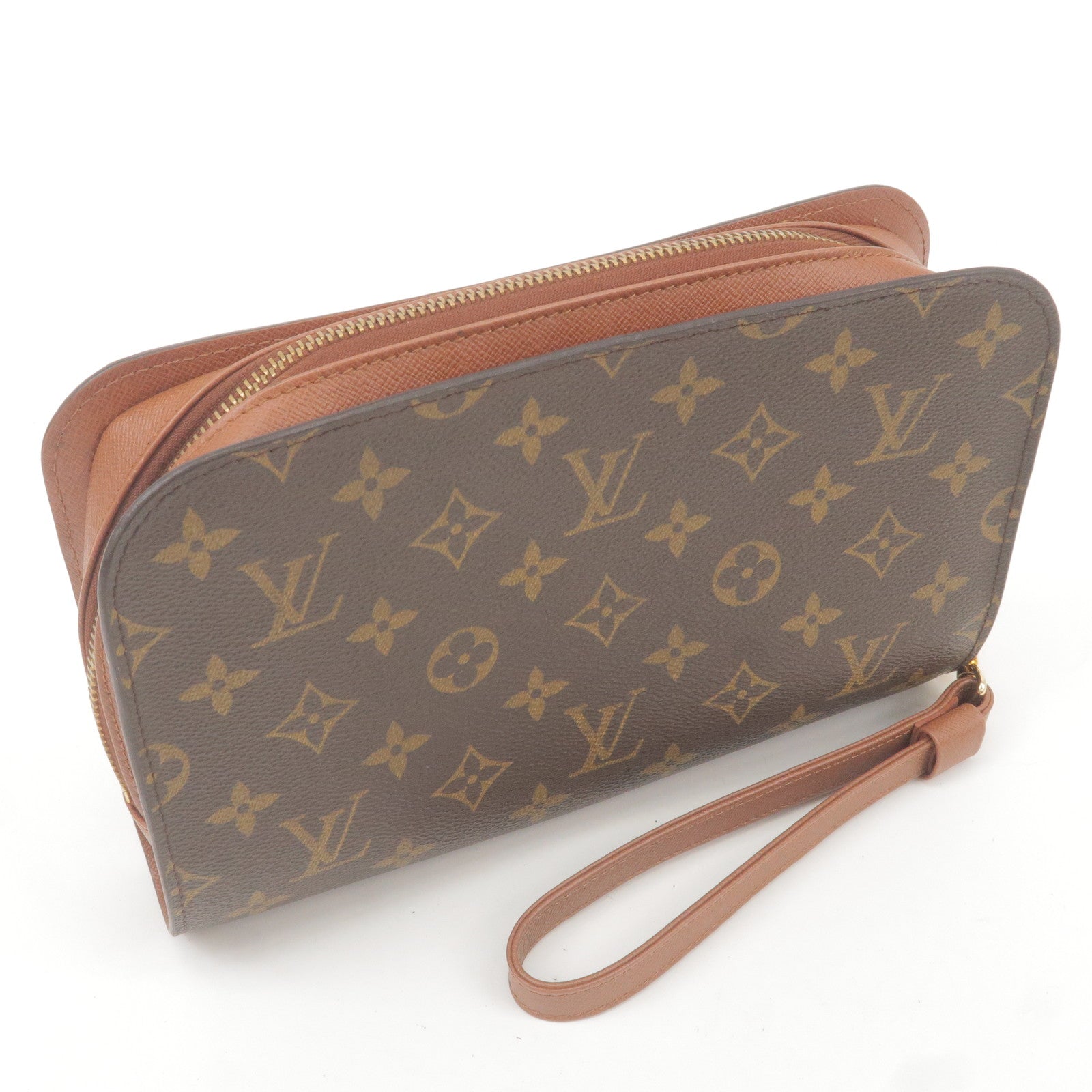Louis Vuitton Monogram Orsay Clutch Bag Pouch Brown M51790